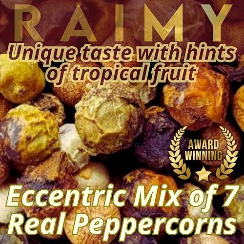 Miniatura 4 de YUPANQUI Rainbow Peppercorns Whole Rainbow en molinillo de pimienta recargable, molinillo orgánico de pimienta RAIMY, 7 granos de pimienta gourmet