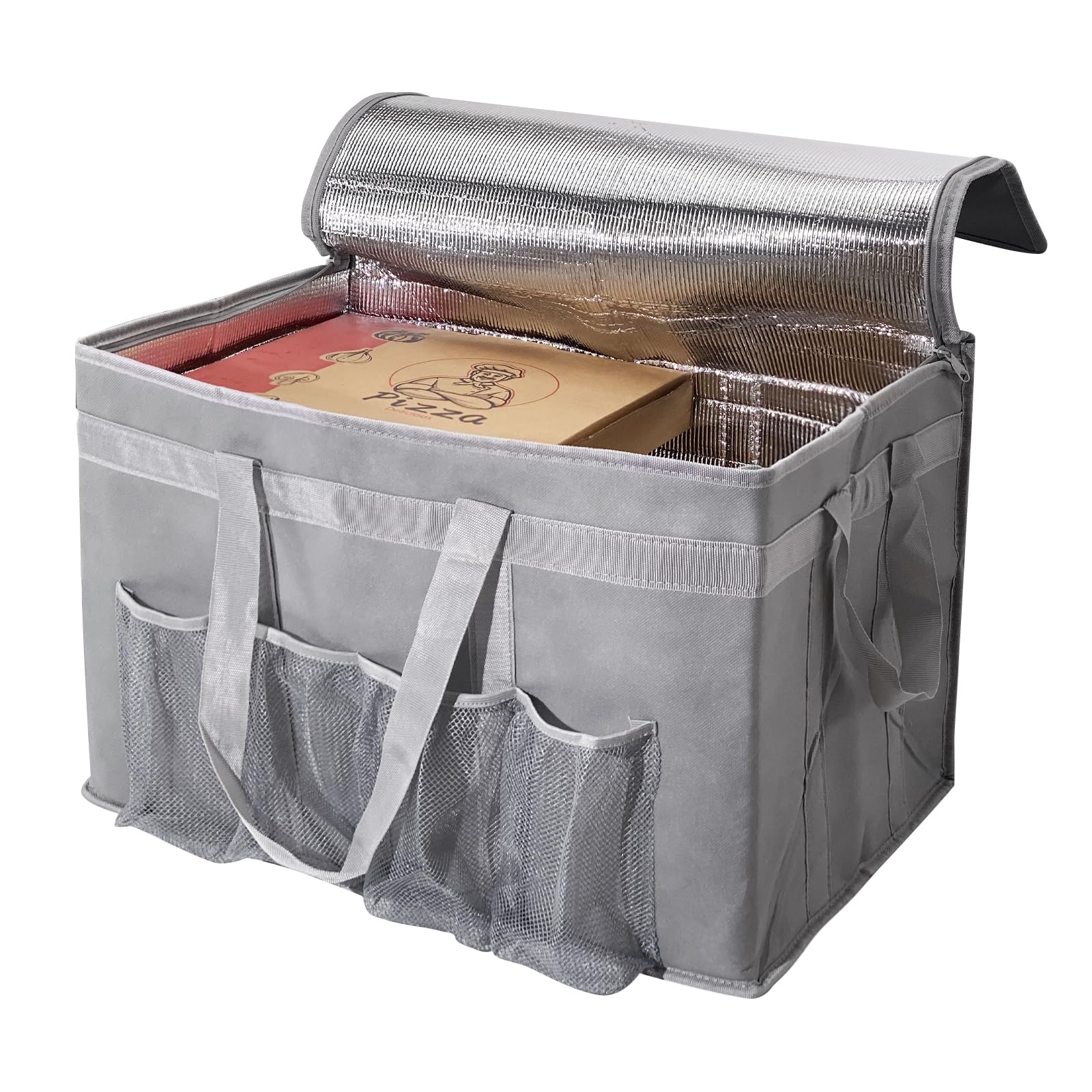 Sacs isothermes pliables avec fermeture éclair, sacs d'épicerie réutilisables pour garder les aliments chauds ou froids