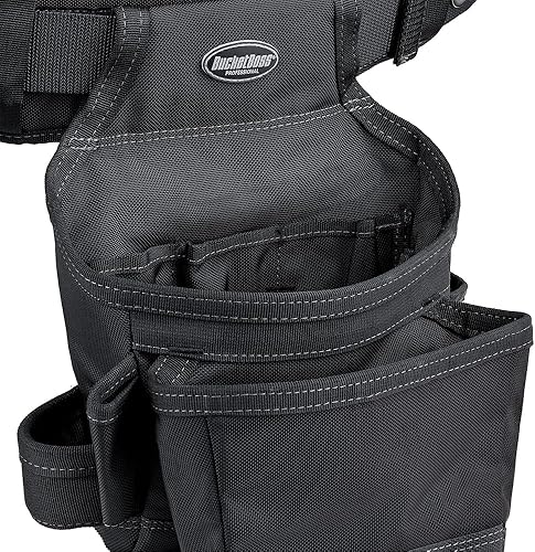 Miniatura 4 de Bucket Boss - Cinturón de herramientas balístico con tirantes, cinturones de herramientas - Serie profesional (57100), negro