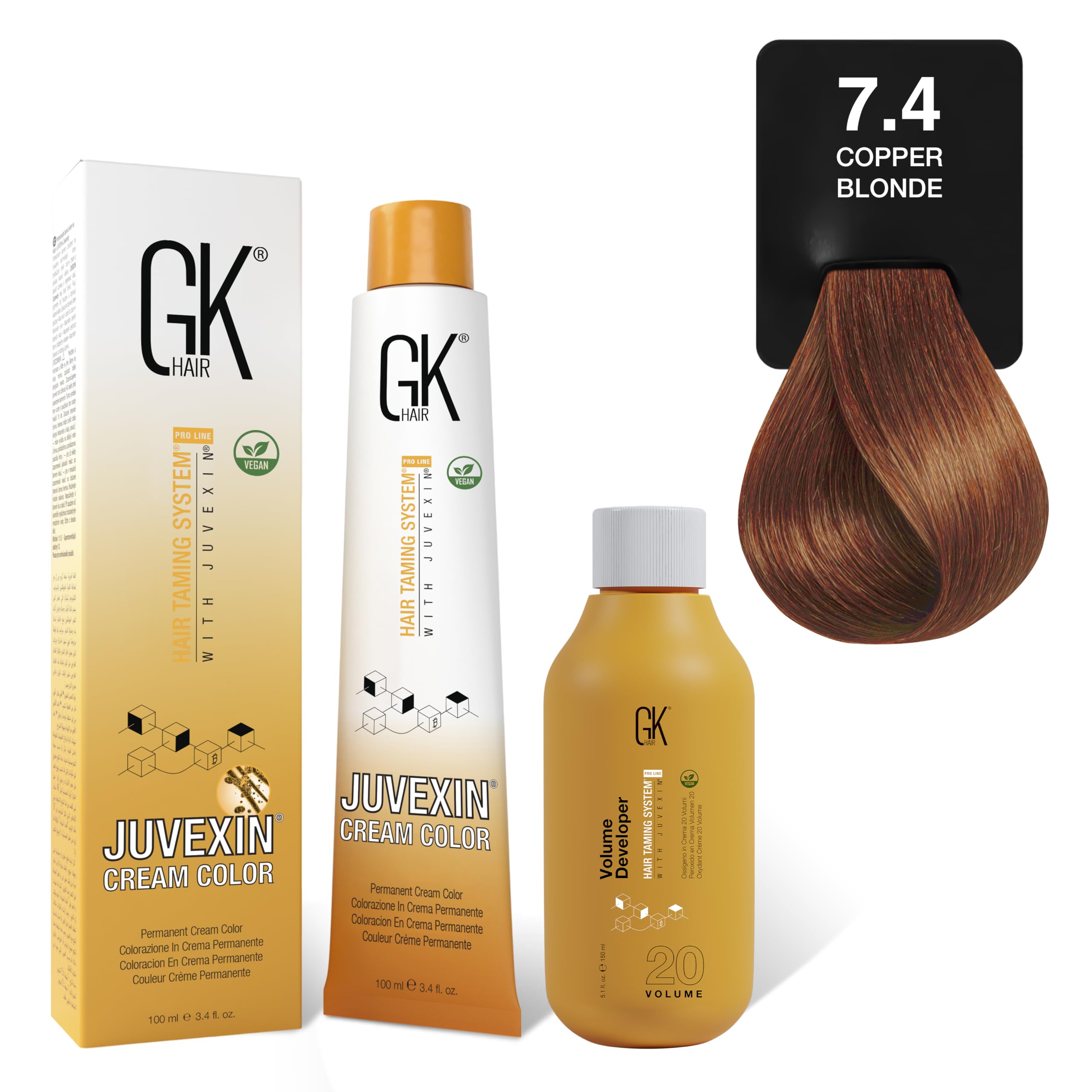 Amazon.com : GK HAIR Global Keratin Copper Blonde 7.4 Hair Color