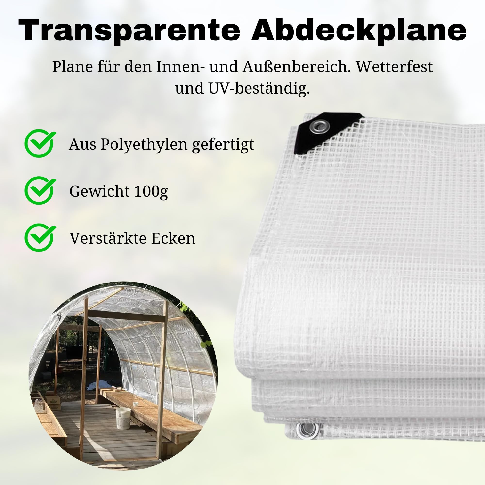 Plandeka Gramatura 100g Transparent (3m x 4m)
