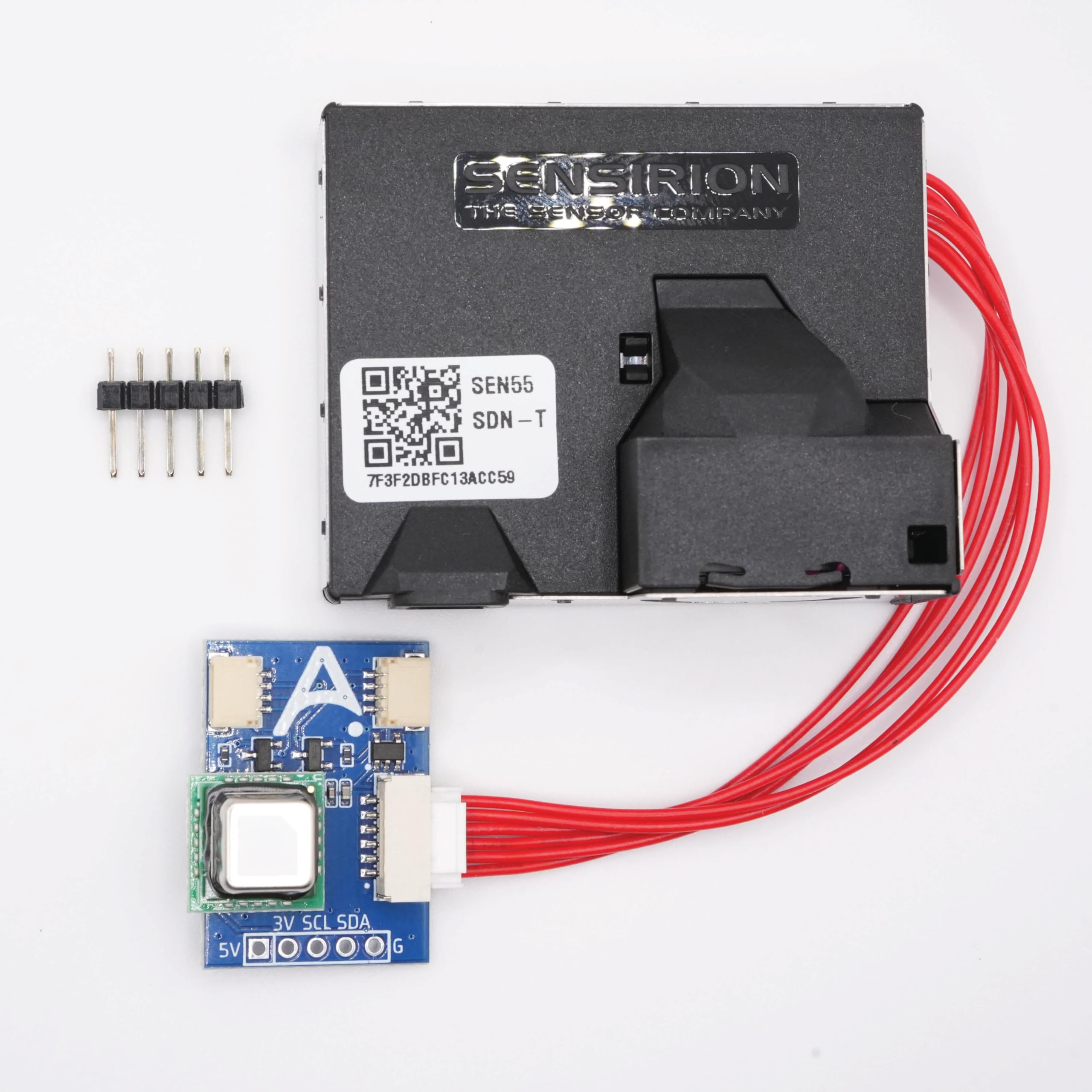 Apollo SEN55 and SCD40 Breakout Board with Stemma QT Connectors – NDIR CO2 Sensor, VOC, PM1, PM2.5, PM4, PM10, NOx, Temperature & Humidity Air Quality, Smart Home & IoT Projects-image-10