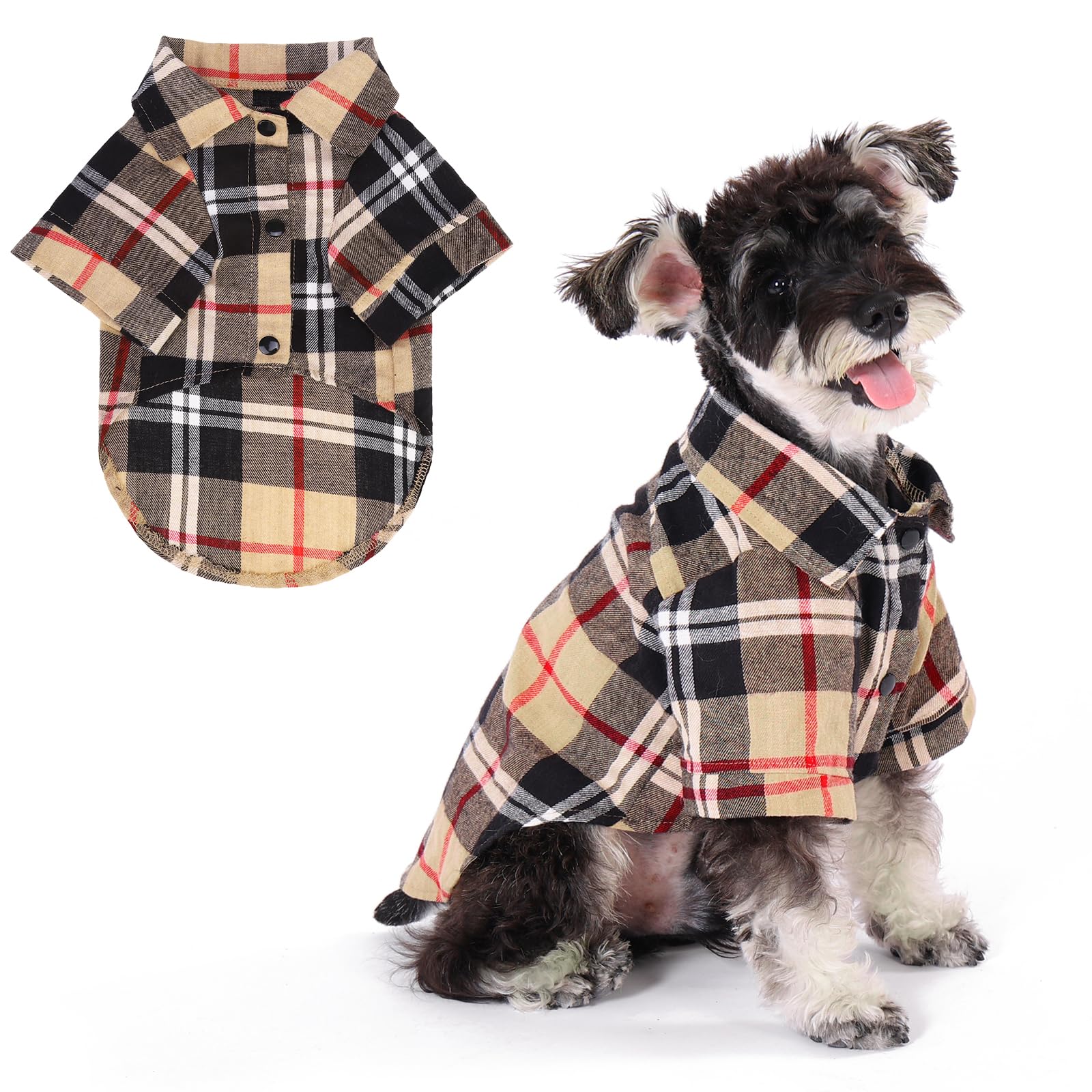 T-shirt pour chiens et chats KOOLTAIL en coton beige vêtement anti-frottement doux taille M