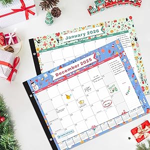 Gannyfer 2026 Desk Calendar, 18-Month Large Desk Calendar, Use Now Until Dec 2026, 22" x 17" Desktop Pad Calendar, with To-Do List, Thick Paper, Large Grid Layout (6 Stickers Included)