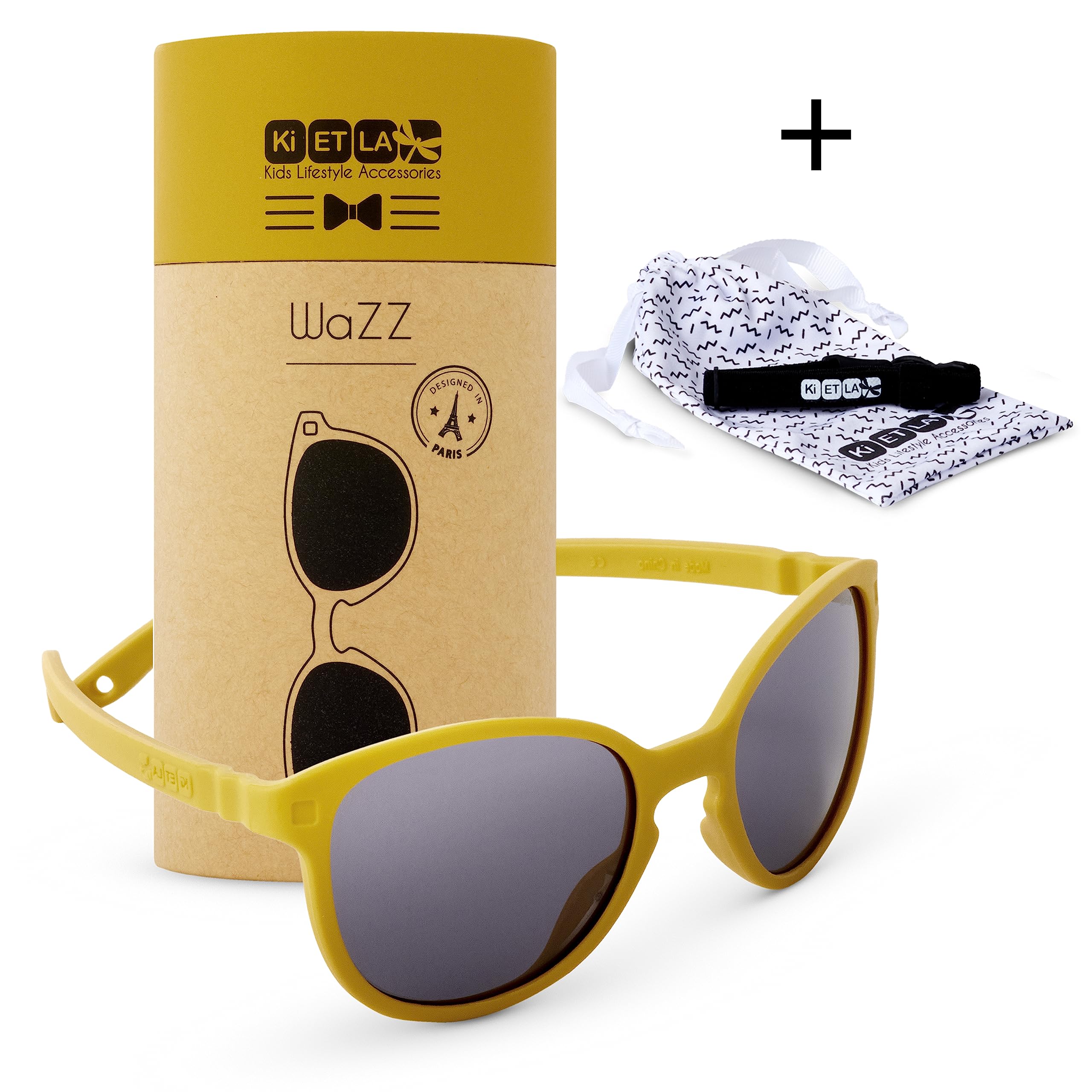Ki ET LA Unisex-Brille, Baby, Senf Wayfarer, Einheitsgröße