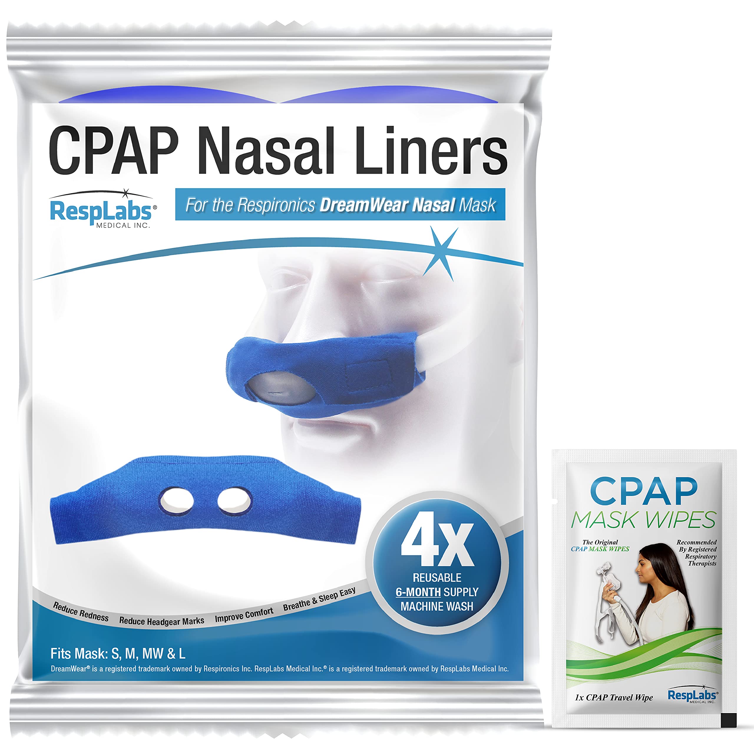 Buy resplabs CPAP Mask Liners Universally Compatible with Most Nasal Pillows. Reusable