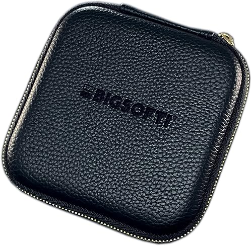 Miniatura 2 de The Big Soft Case - Funda de transporte para tu BIGSOFTI One y accesorios, negro y dorado, funda rígida portátil con aspecto de cuero negro con