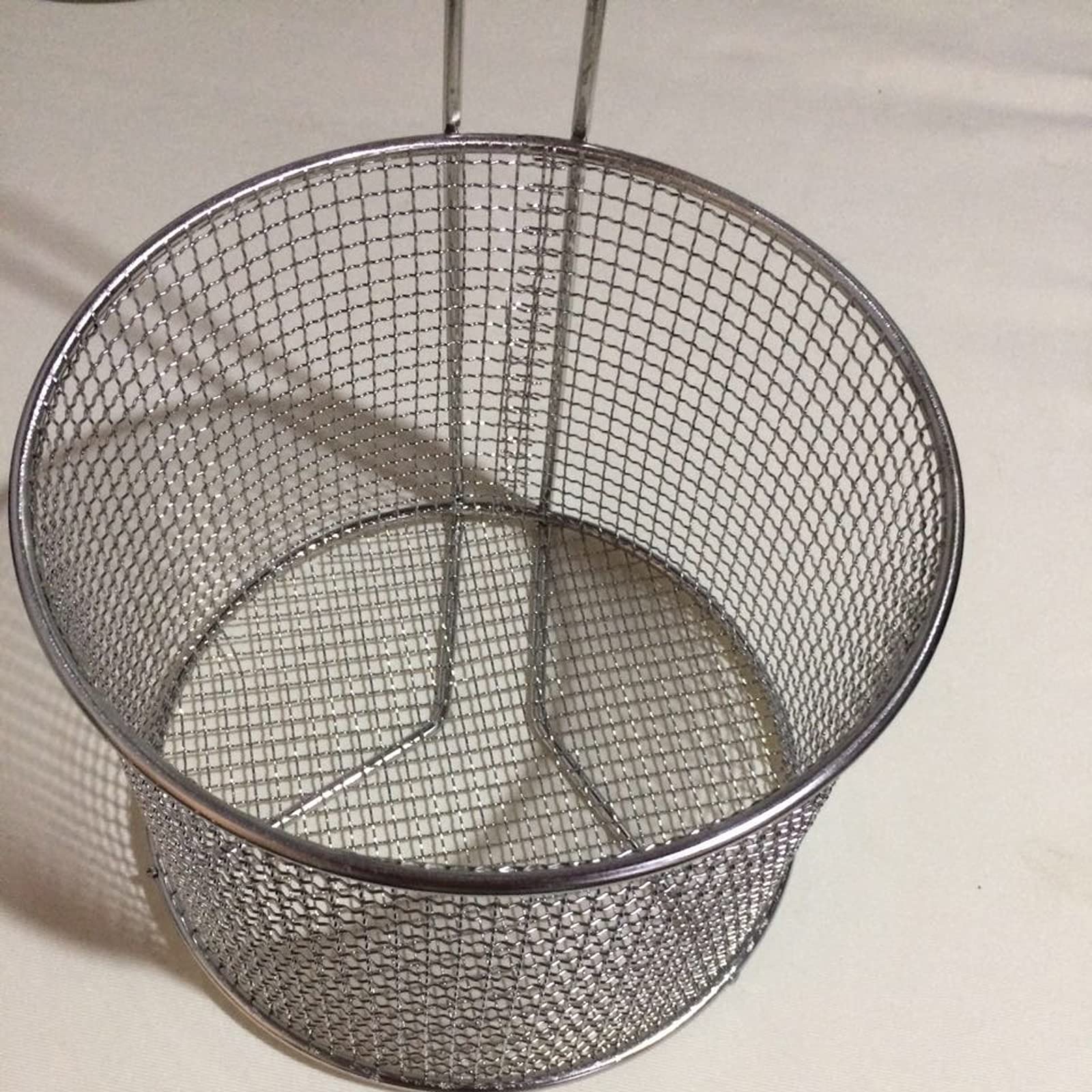 Filtro de alimentos fritos de cocina, espumadera de cocina de acero inoxidable, cesta de patatas fritas de metal, mango de filtro, cesta for freír for fideos, patatas fritas, colador for freí
