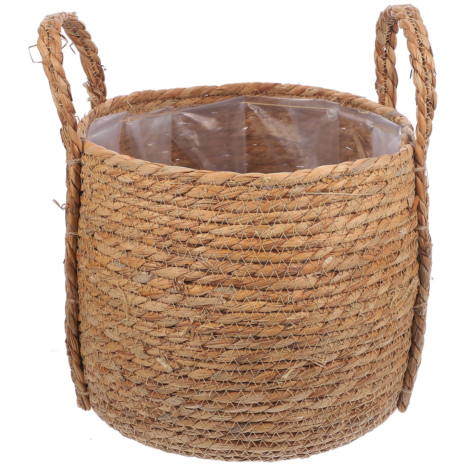 Panier Tissé en Herbe pour Jardinière avec Poignée : Cache-Pot Bohème Pratique