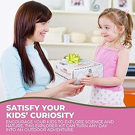 Kids Explorer Kit with Safari Vest & Hat for 7-12 Year Old Boys & Girls - Safari Costume & Dress Up as Zoo Keeper, Paleontologist - Giftable Outdoor Adventure Kit for Kids + Adventure Book