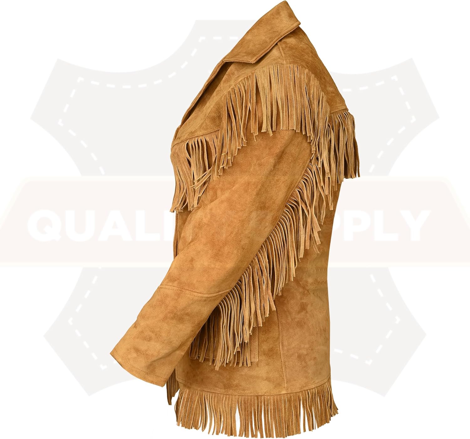 Western Genuine Leather Suede Jacket Women Cowlady Native American Ladies Fringe Cowgirl Jacket with Tassels