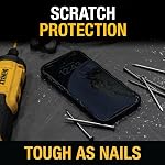 DEWALT Heavy Duty 2Pack Privacy Screen Protector for iPhone 15, Sensor Protection, Dynamic Island Compatible, AntiSpy Tempered Glass [9H Hardness] Case Friendly High Response, HD Image Quality