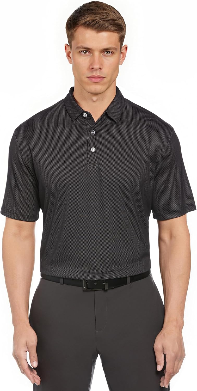 Callaway Mens Basics Short Sleeve Birdseye Polo Shirt