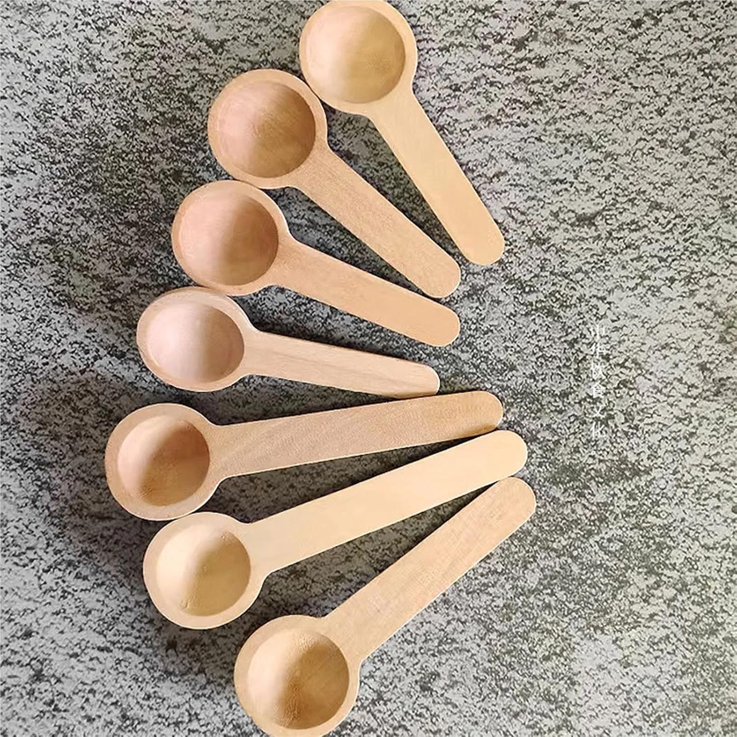10Pcs Small Wooden Spoons Mini Tasting Bath Salt Spoon for Kitchen Seasoning Jar Coffee Tea