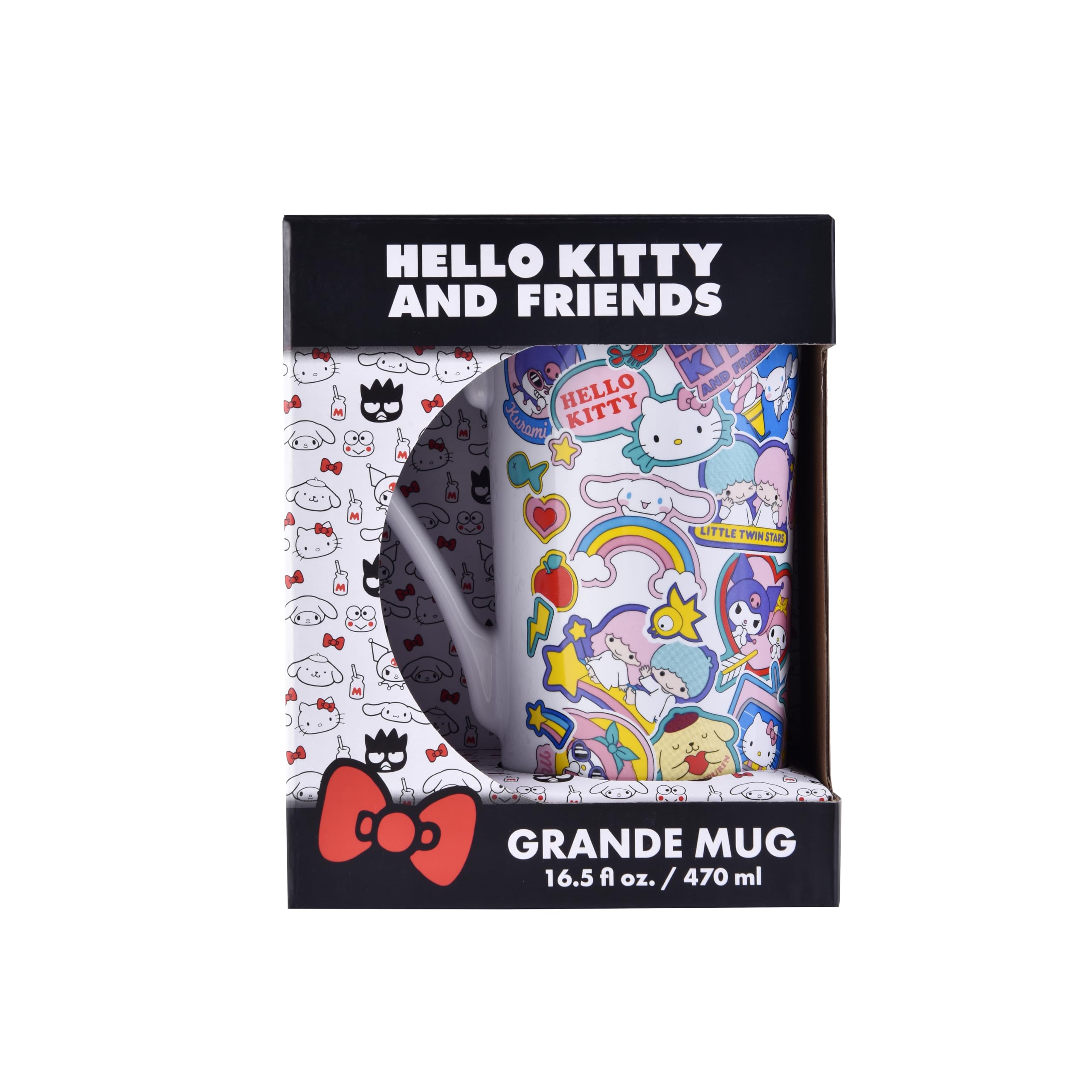 Pyramid International Pastel Hello Kitty And Friends Kawaii Ceramic Hot Chocolate Mug 470Ml / 16.7Oz, Official Sanrio Licensed Large Mug, Cute Drinkware For Tea, Coffee, Cocoa & Fans