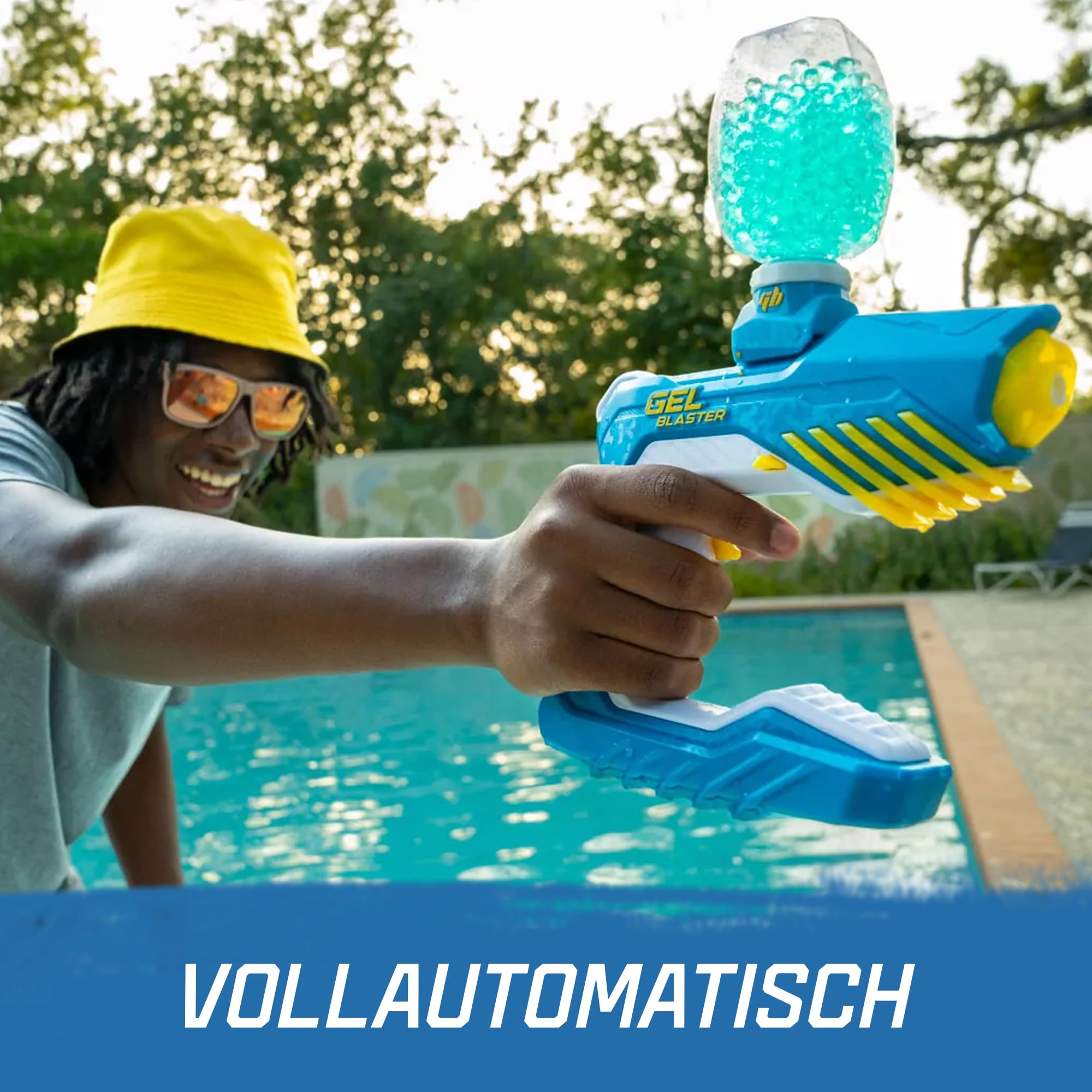 Gel Blaster Piranha Wasserdichter Automatischer Blaster 30 Meter Reichweite Outdoor Pool-Spielzeug