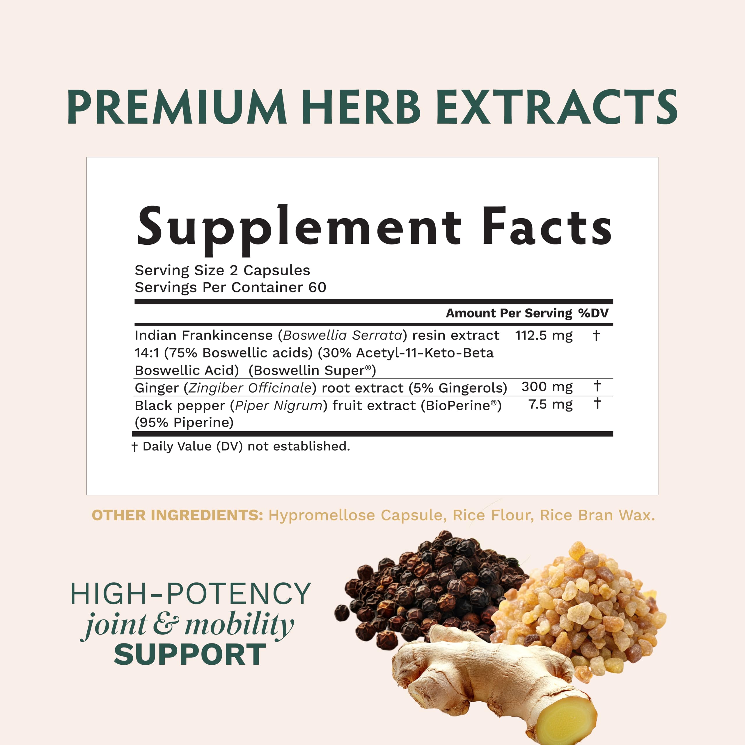 TRIBE ORGANICS Boswellia Serrata Complex Supplement, Joint Support, 120ct — Amazon image 3