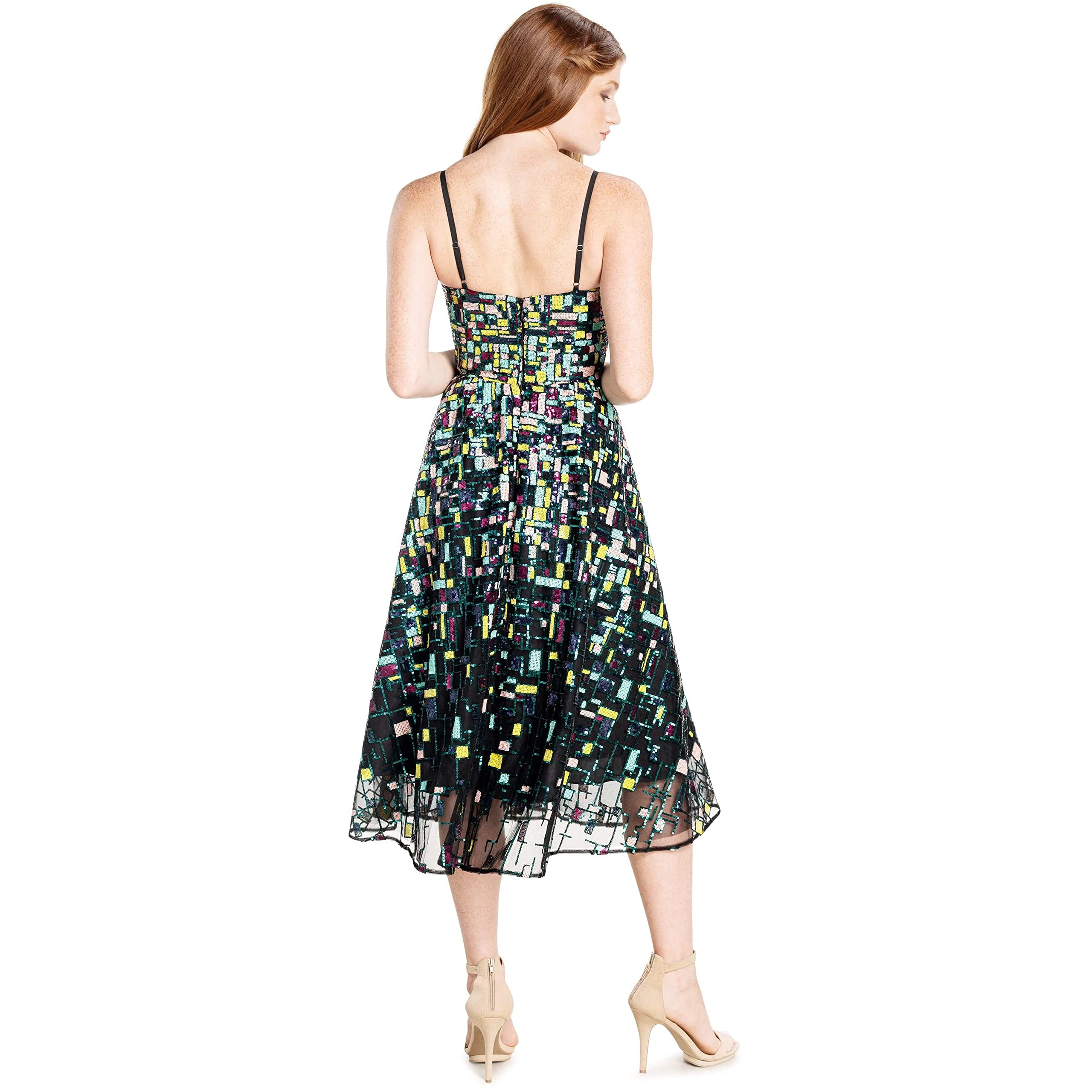 Dress The Population Womens Maren Fit and Flare Midi DressSpecial Occasion Dress