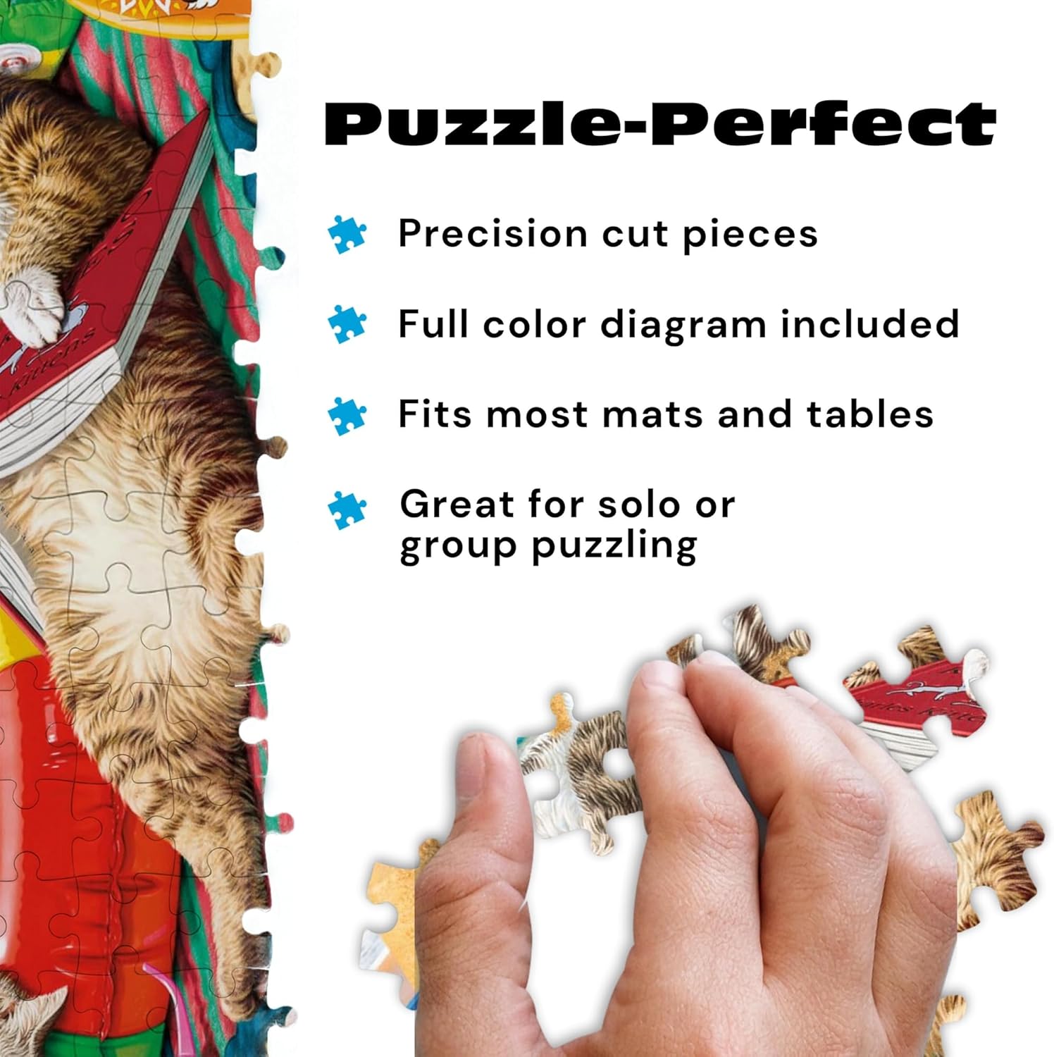 Buffalo Games - Steve Read - Beachcombers - 750 Piece Jigsaw Puzzle for Adults - Summer Cats Beach Scene with Poster, Challenging and Fun 750 Piece Puzzle