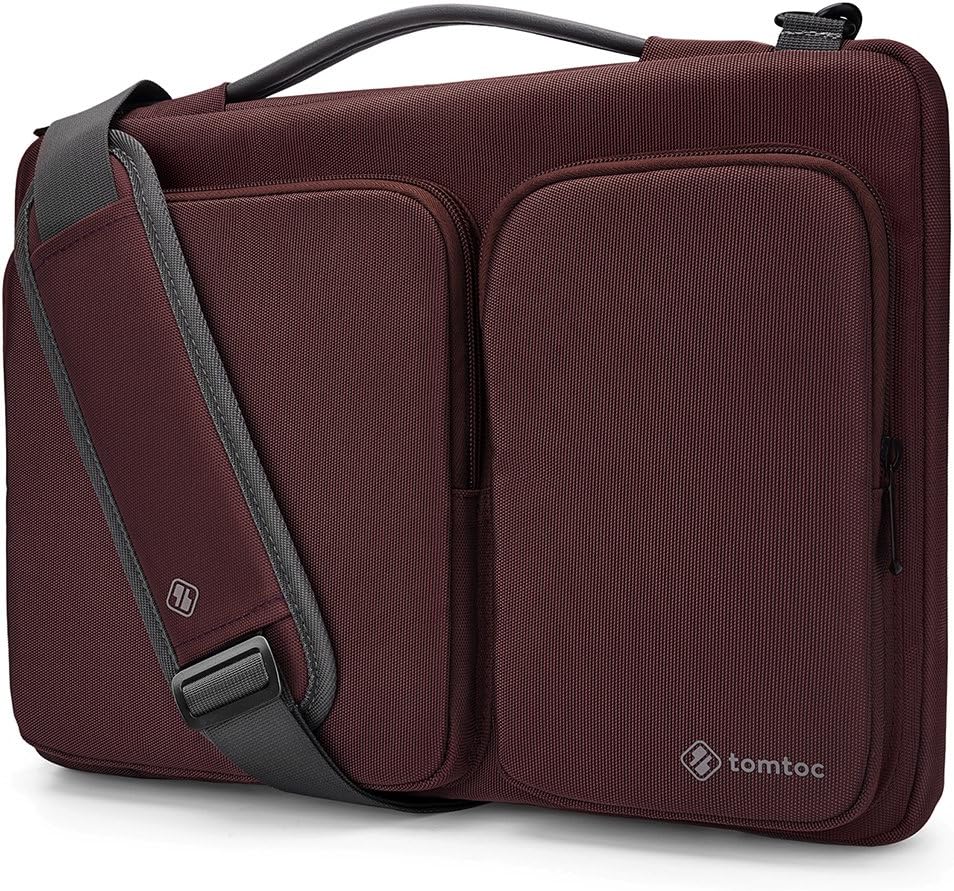 tomtoc 360 Protective Laptop Shoulder Bag for 15.6 Inch Acer Aspire 3/5/7 Laptop, HP Pavilion 15.6, Dell Inspiron 15 3000, 15.6 ASUS ROG Zephyrus and ASUS Lenovo Samsung 15 Inch Notebook