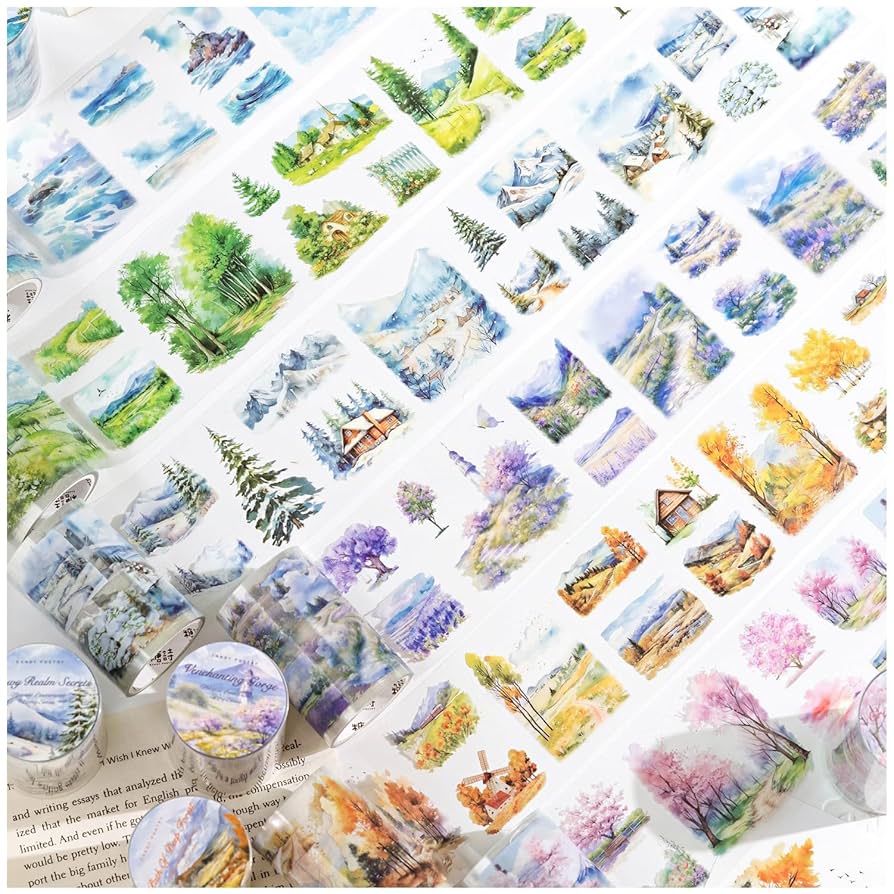 Amazon.co.jp: シール コラージュ 素材 スキングテープ