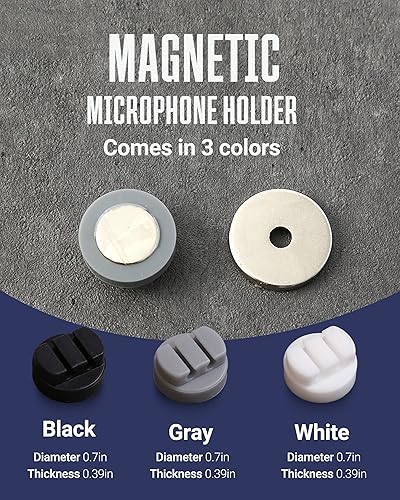 Miniatura 6 de BALSANG BA06 Soporte magnético para micrófono Lavalier  Soporte de micrófono negro y clips de alambre  Accesorios para micrófono pequeños  Clips de