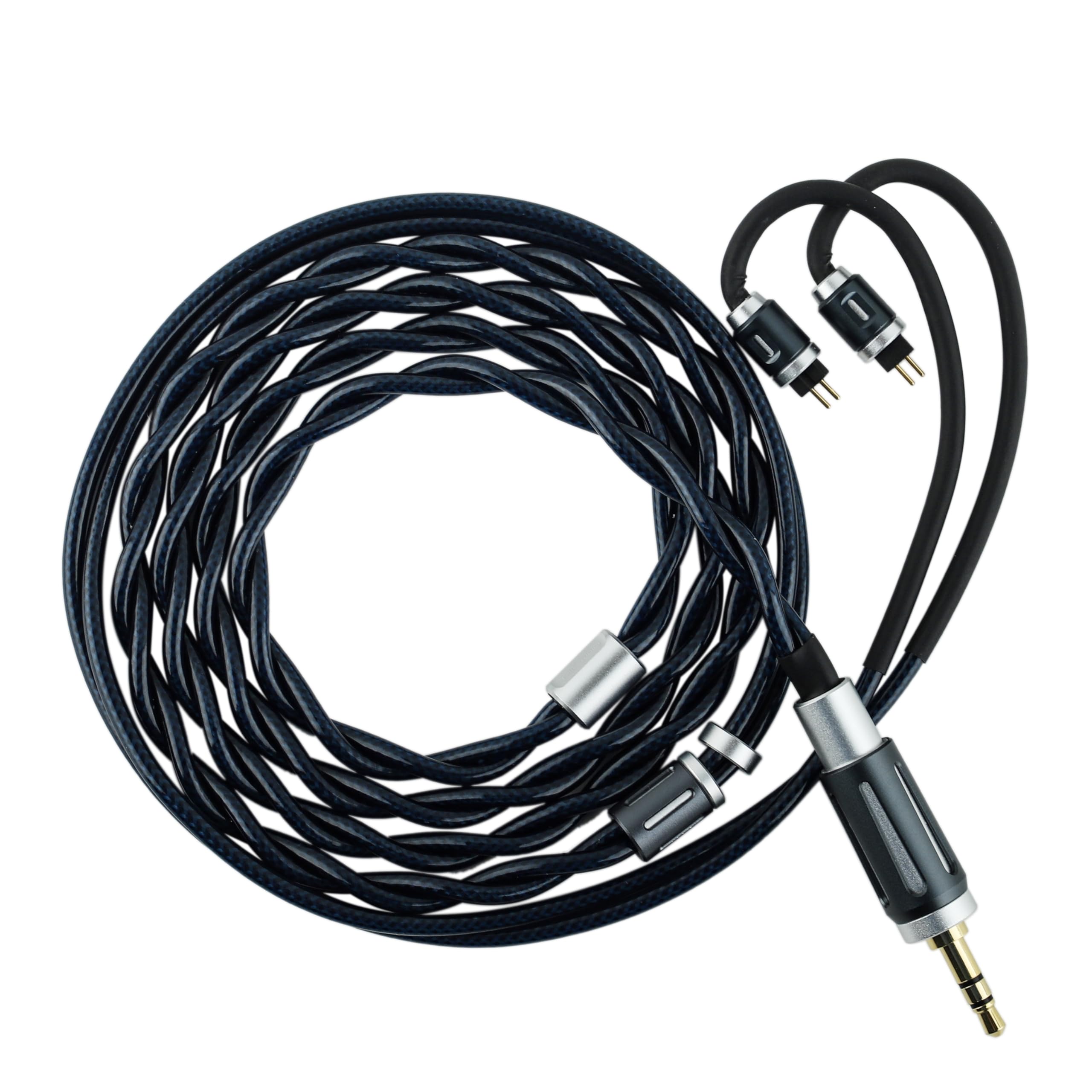 Linsoul Thieaudio Midnix IEM Cable, Cobre de Cristal Único 2 Núcleos 6N, Conectores Dobles de 3,5 mm/4,4 mm, Litz Tipo 4, 1,2 m 0,78 mm 2Pines, Cable de Repuesto para Auriculares de Grado Profesional