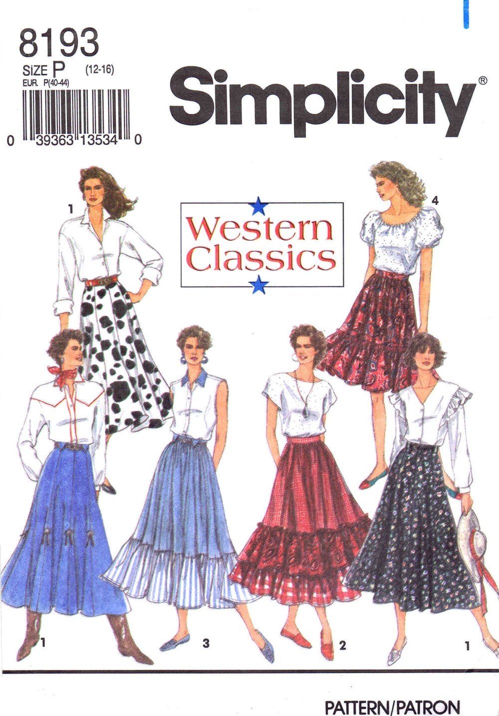 スカート　 Old England size 34 Vintage 1993 Simplicity Pattern 8563 Sz 12-14 UnCut Girls