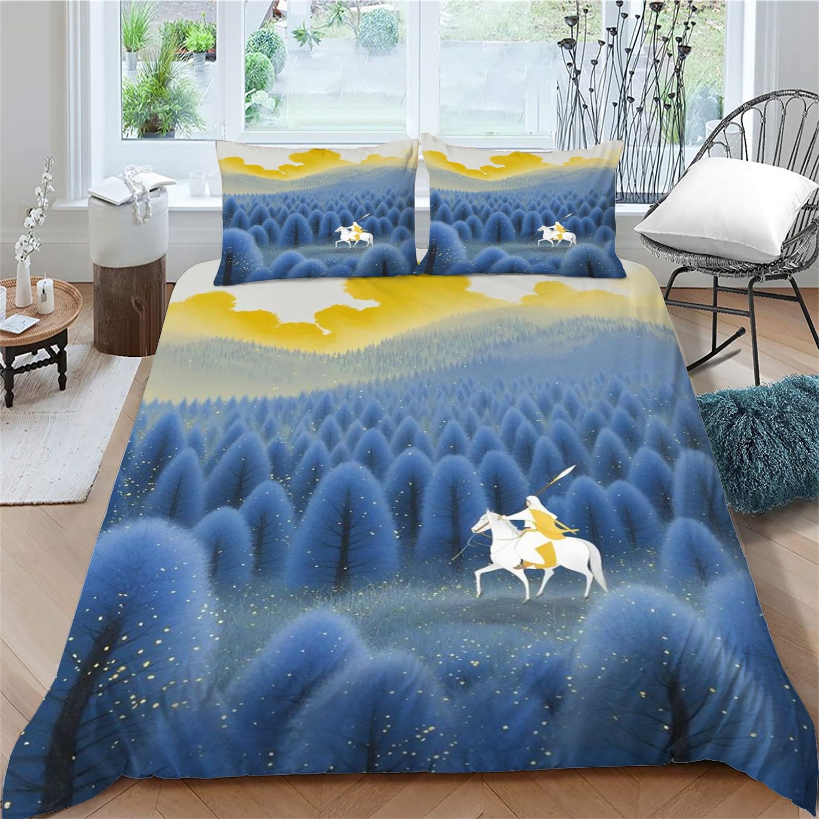 Housse de couette 220x240 respirante pour des nuits sereines dans une chambre style nature