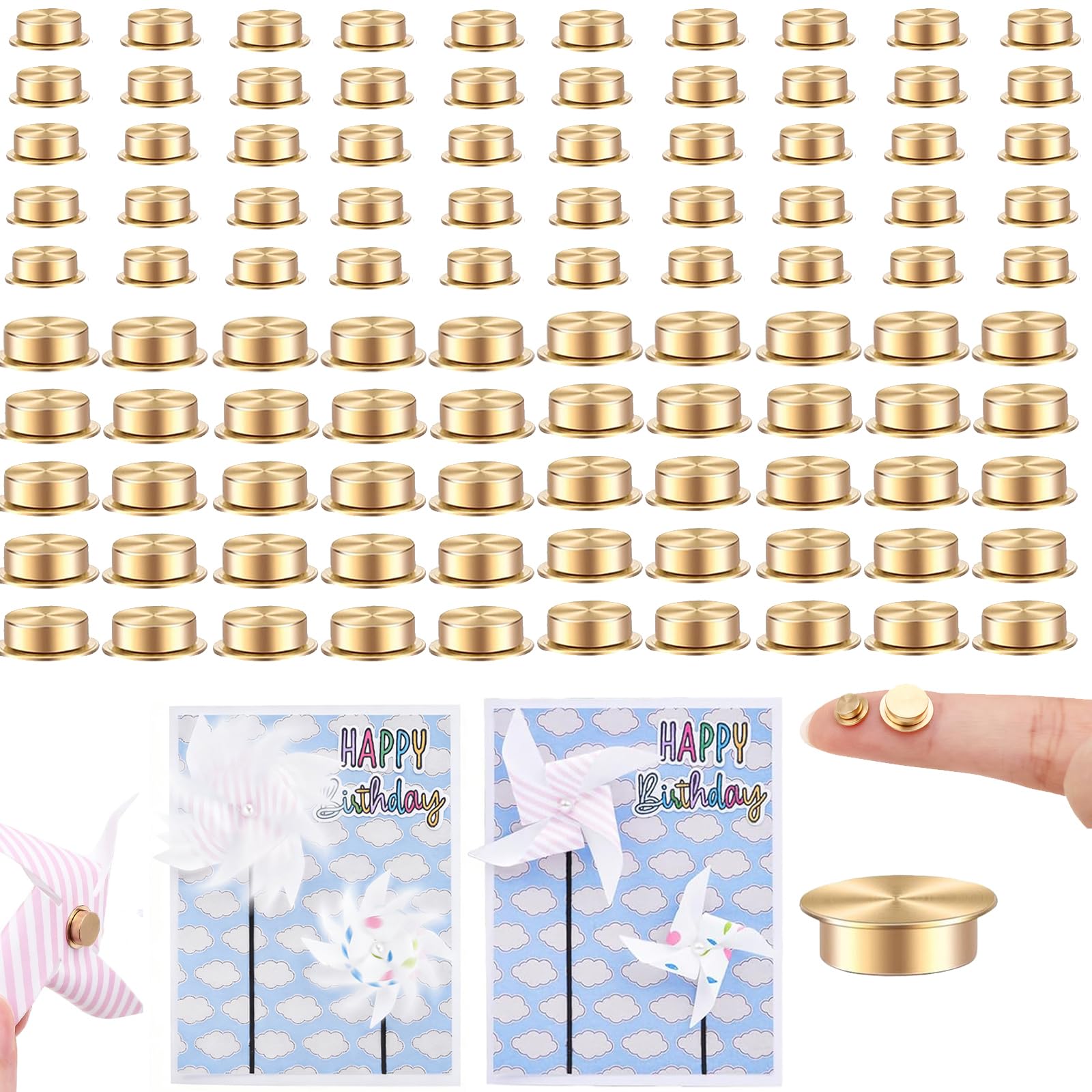 Photo 1 of 100 Pcs Mini Metal Rotating Bearings for DIY Handmade Crafts Paper Cards Scrapbooking, 360°Rotation Smooth Spin Mechanism Spinner for Jewelry Making Nail Decor Crafts Project Tools 8x10x3mm&5x7x2.5mm