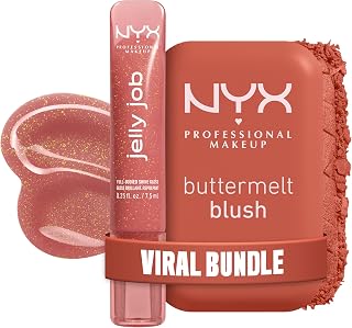 Bundle of NYX Professional Makeup Jelly Job Peptides Infused Jelly Gloss Honey It's…