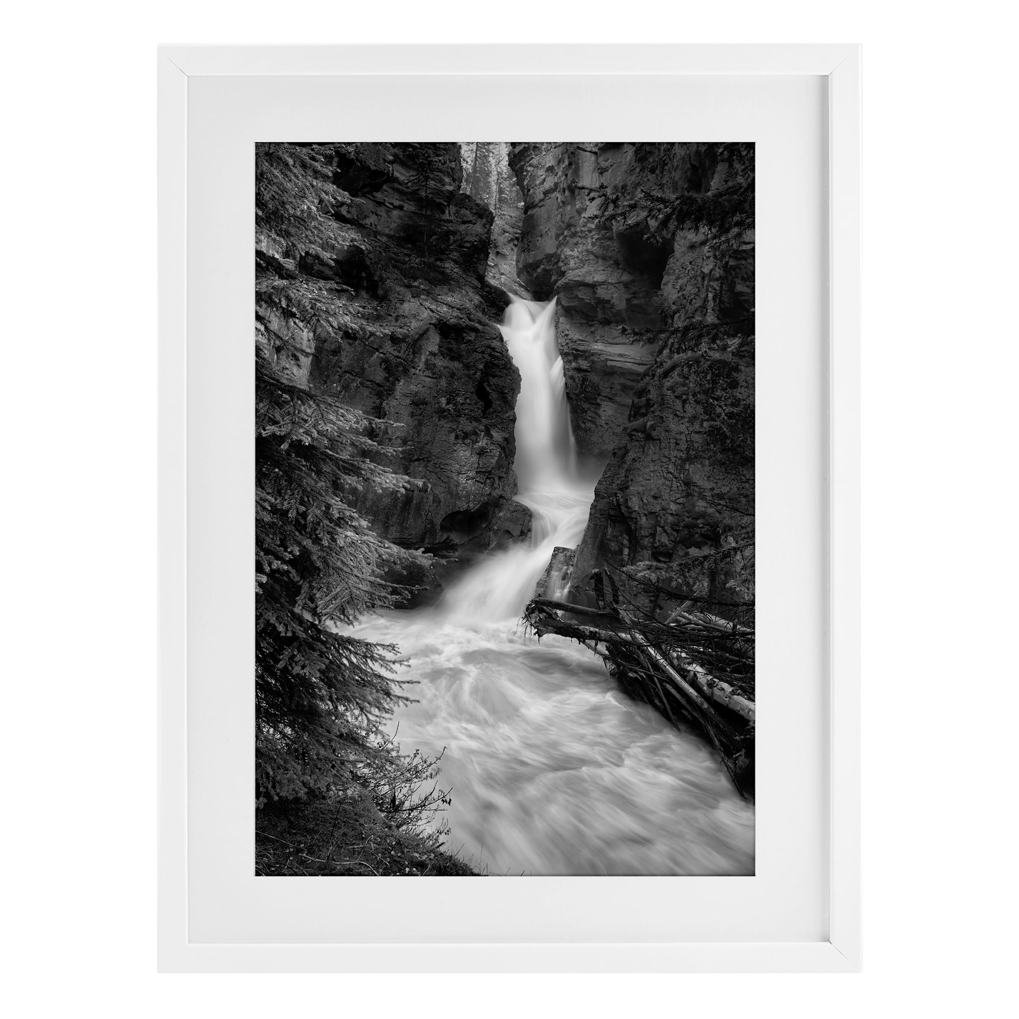 'Banff National Park Waterfall'| Framed Print Under Glass