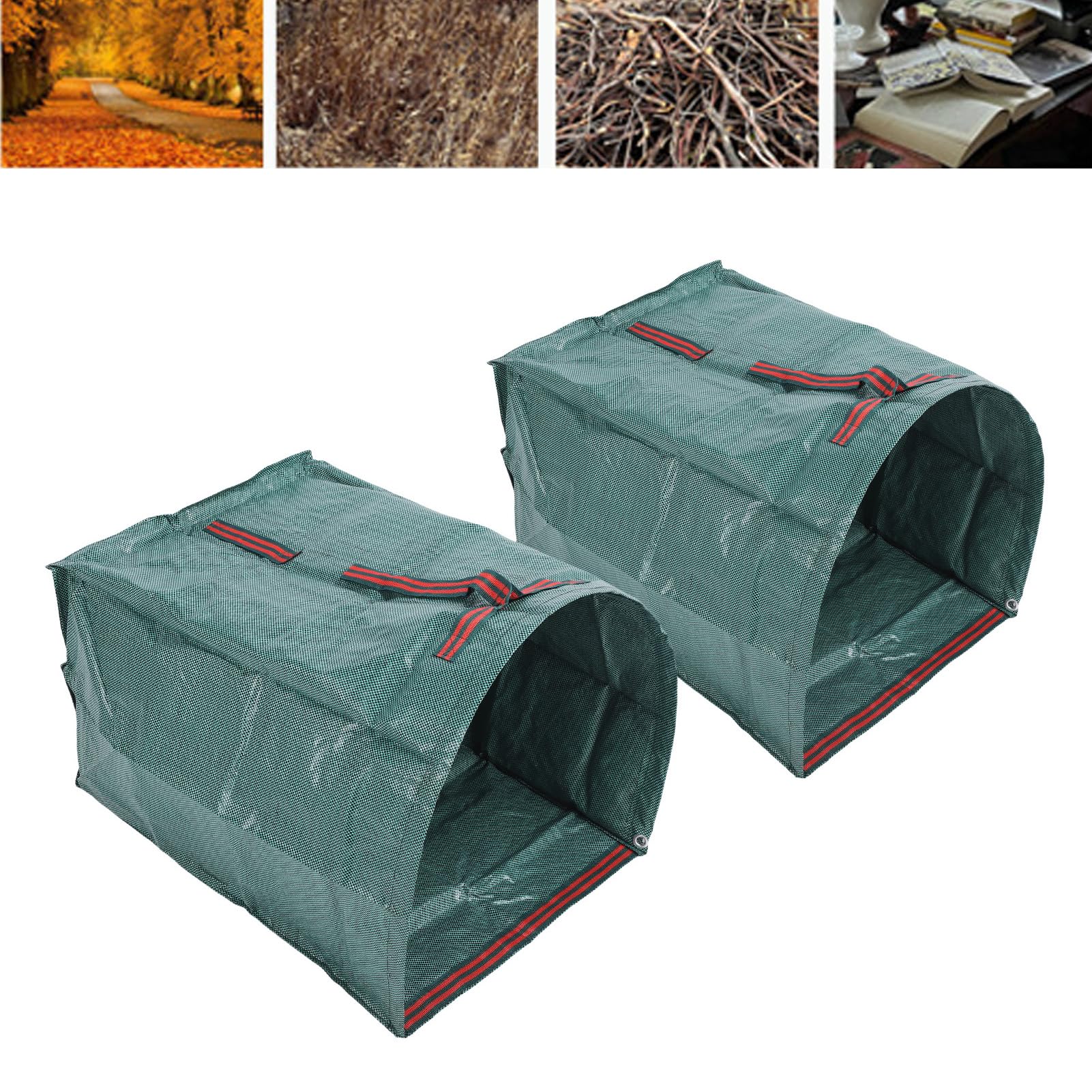 200L Spazioso Dustpan Tipo Leaf Collector Bag per Yard Rifiuti Antipioggia Multifunzionale con Guanti e Staffa