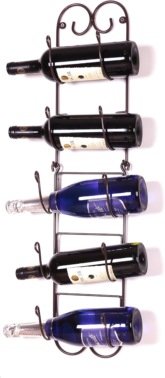 it's useful. Wall Mounted Towel and Wine Bottle Rack Holder, Holds 5 or 8 Bottles