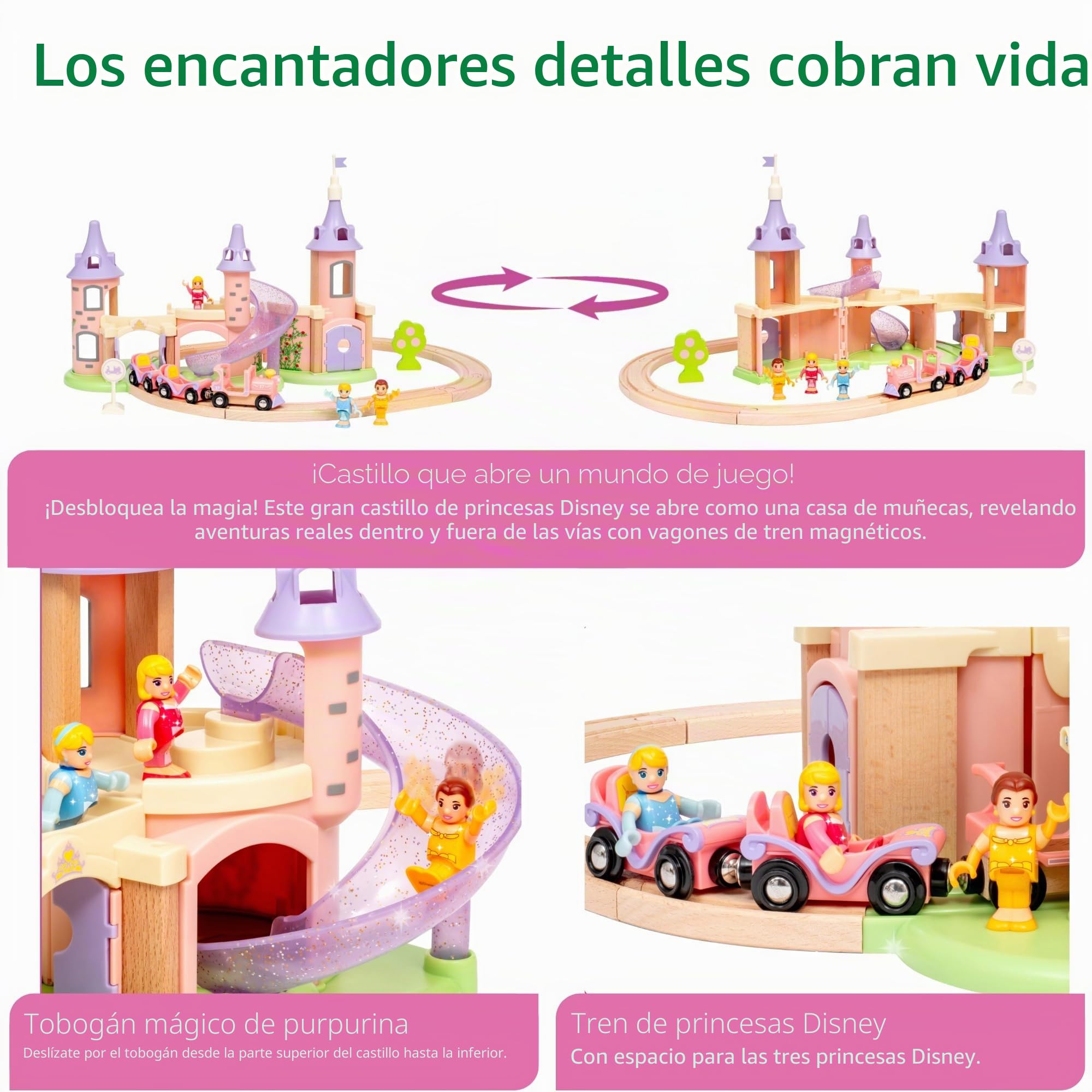BRIO, Set de Castillo de Princesas Disney, Edad Recomendada 36 + Meses