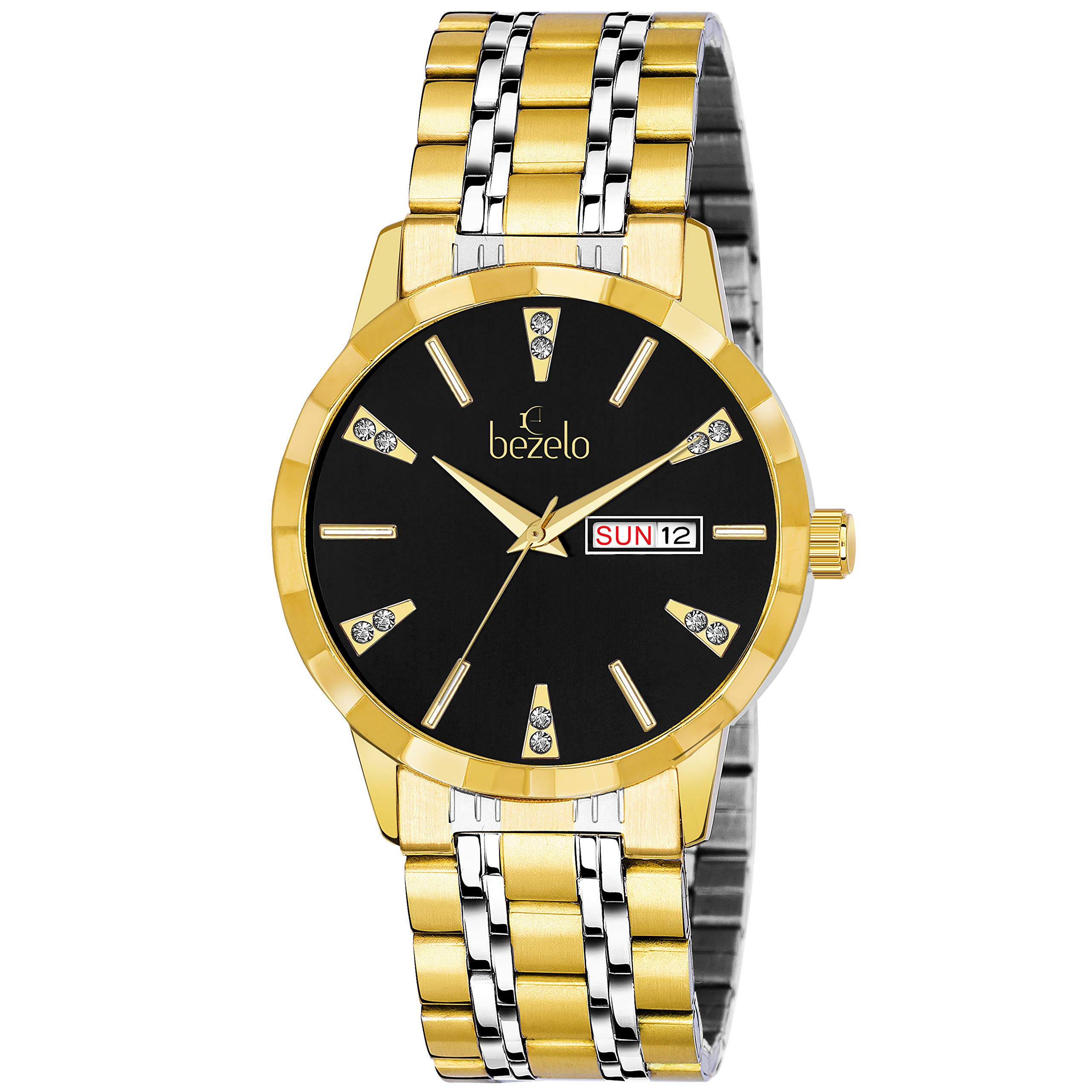 BEZELO Analog Black Dial Mens Watch-GR-10355-C-DD-TT PVD Belt Stainless Steel : 304 Grade (B07XHKN72Q) Amazon Price History, Amazon Price Tracker