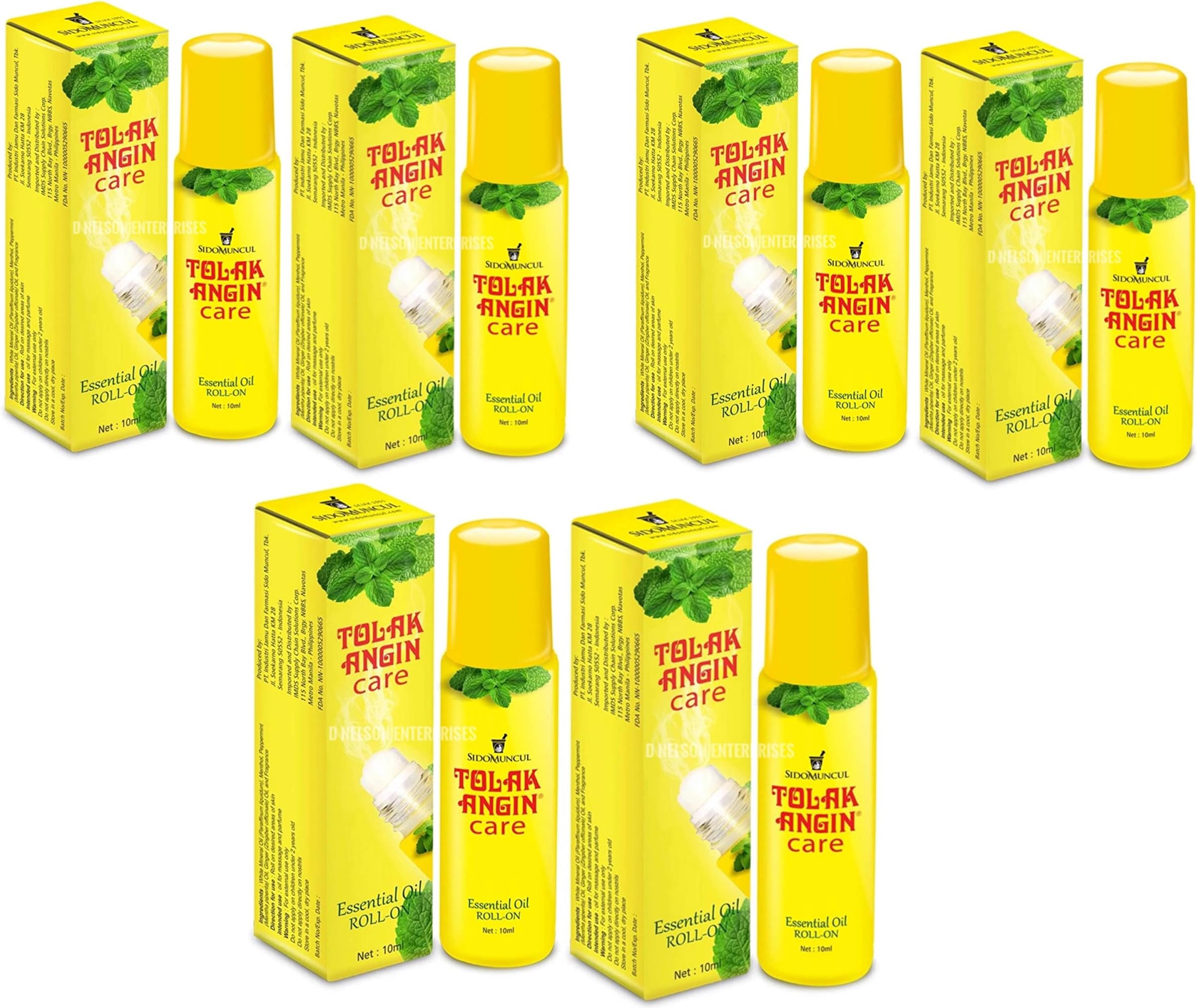 Sido Muncul Tolak Angin Care Medicated Roll On Aromateraphy Oil, 10ml (Pack of 6)