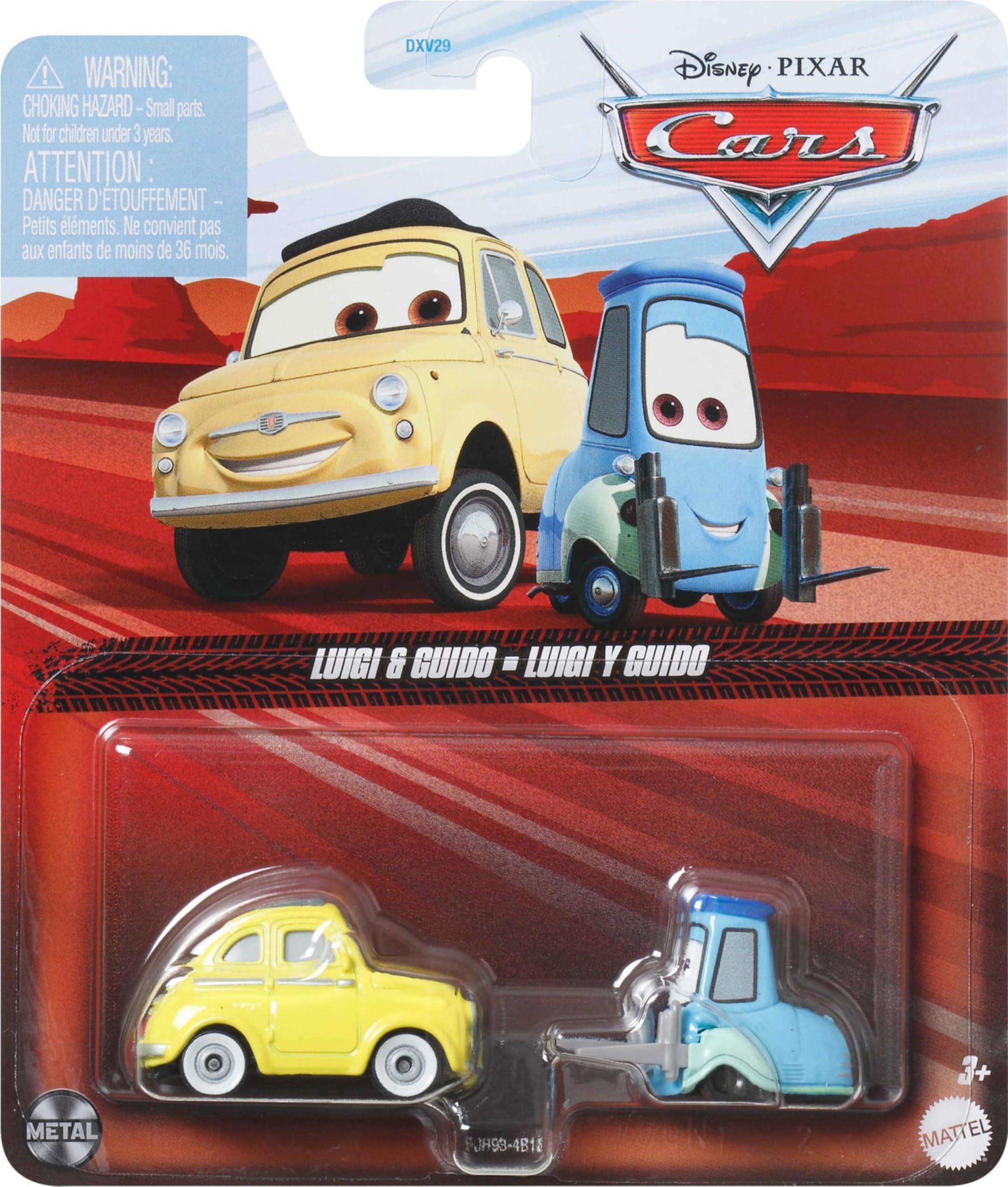 Carros Disney Pixar Cars Luigi & Guido - Metal 1:55 - Mattel