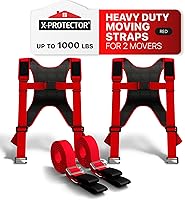 Vista 1 de X-Protector Correas de mudanza - 2 pares - Correas de elevación para 2 mudadores - Mueve muebles fácilmente y de manera segura - Perfecto