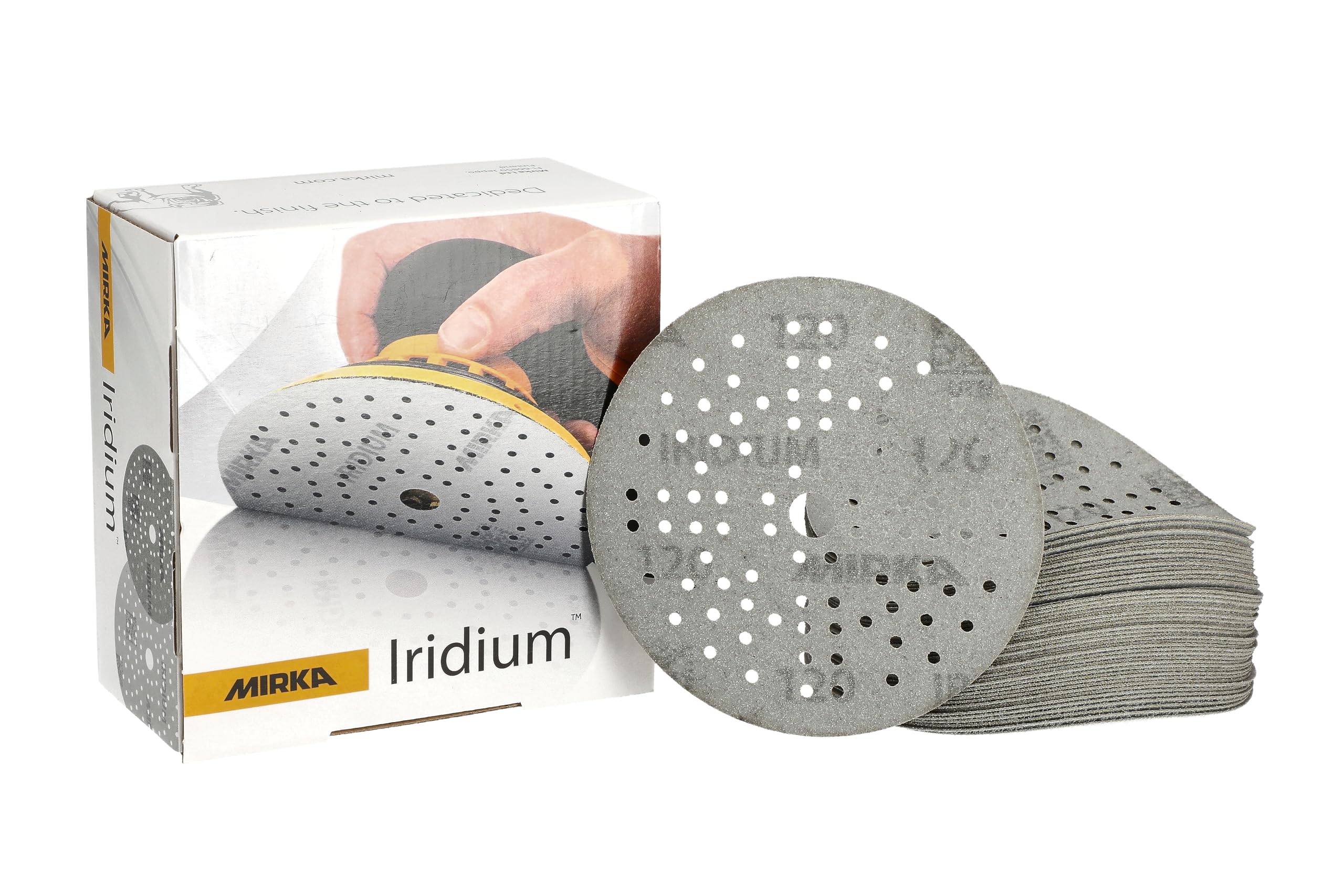 Mirka 24-5MH-120 Iridium anti-encrassement à grain 120 pour ponceuse orbitale 125mm