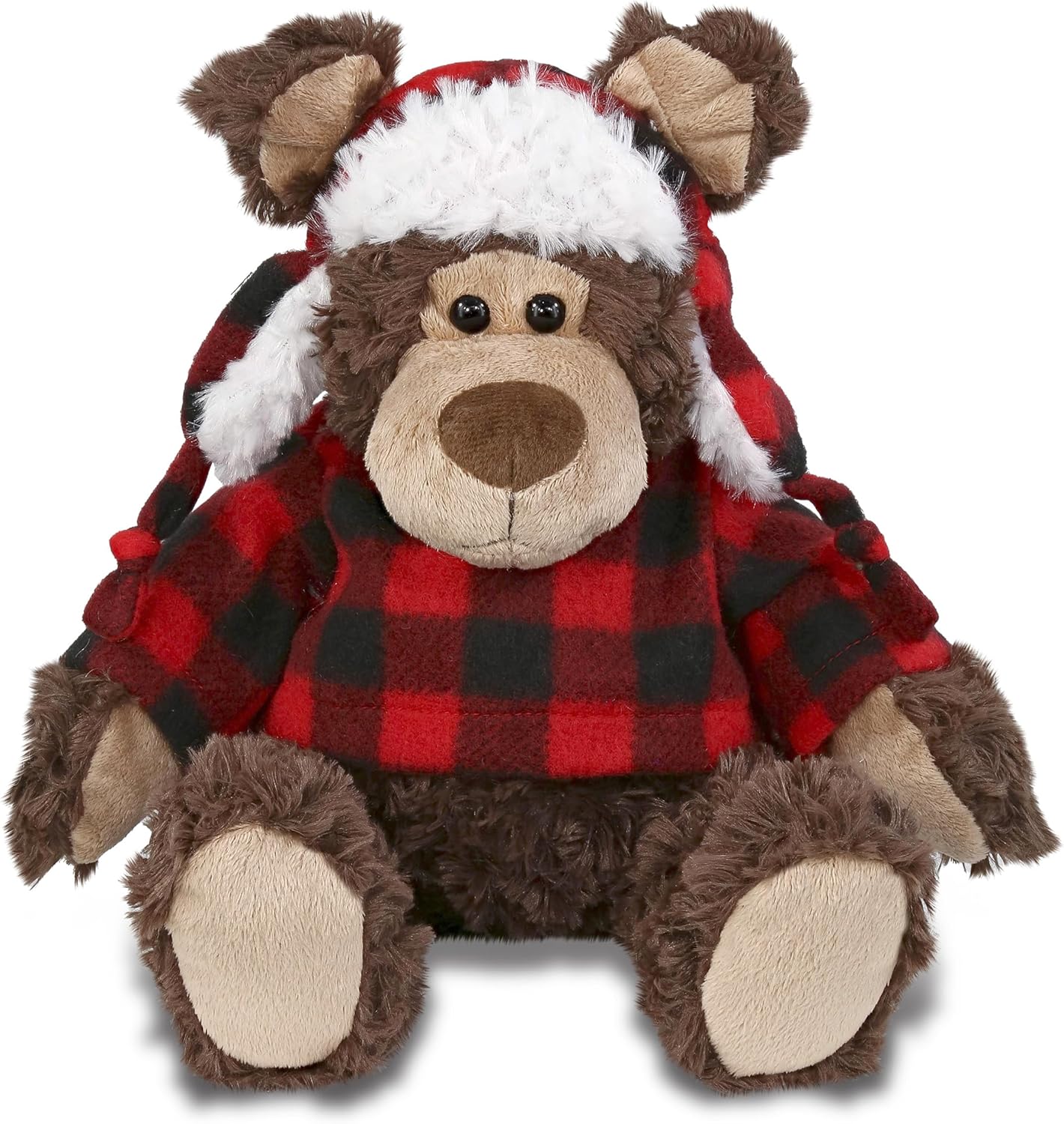 DolliBu Super Soft Plush Red Plaid Outfit Grizzly Bear – Adorable Playtime Zoo Bear Plush with Clothes, Cute Cuddle Gift – 9 Inches DolliBu Super Soft Plush Red Plaid Outfit Grizzly Bear – Adorable Playtime Zoo Bear Plush with Clothes, Cute Cuddle Gift – 9 Inches