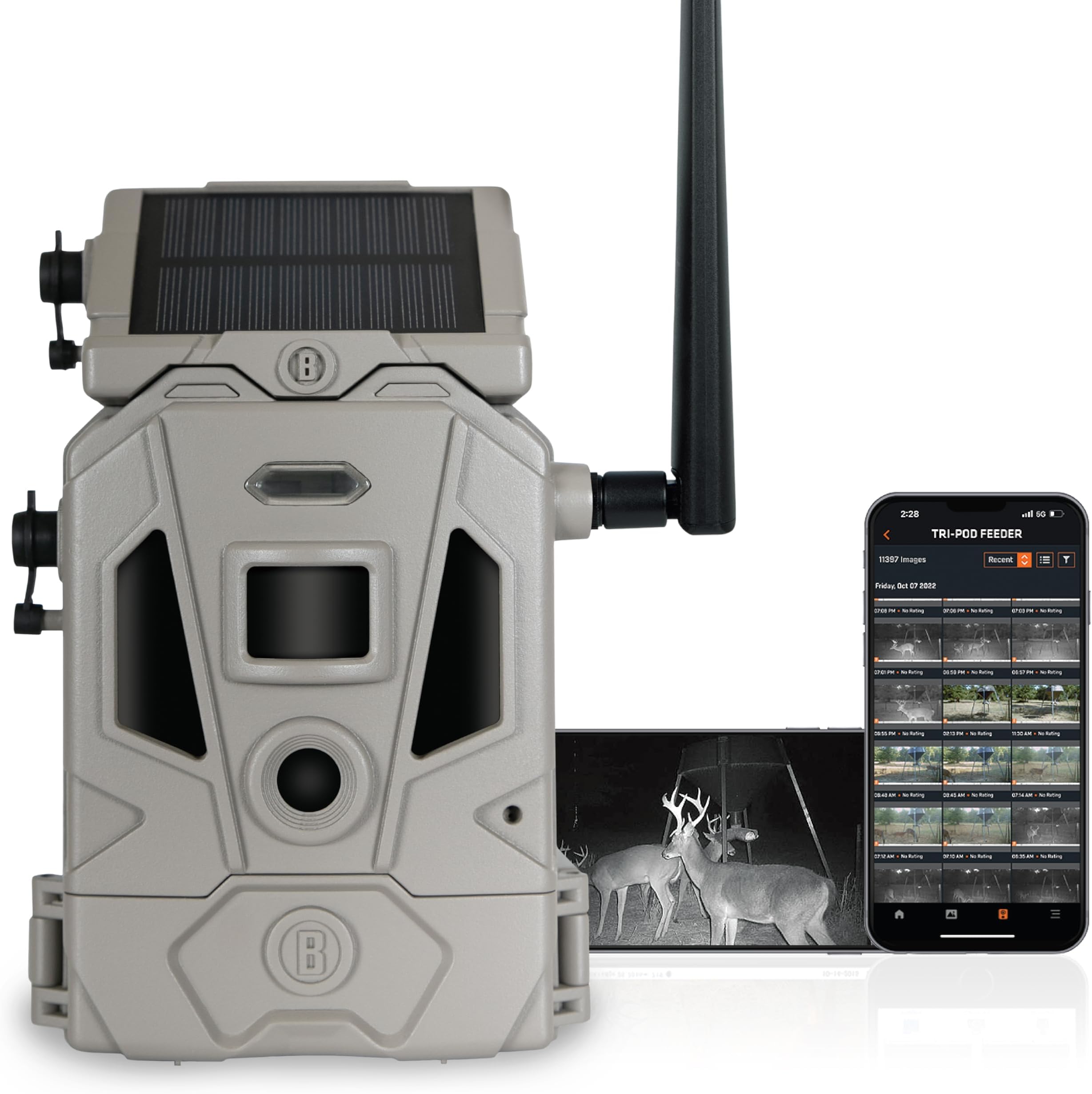 CelluCORE 20 Solar Trail Camera, Dual Sim Low Glow Hunting Game Camera with Detachable Solar Panel Works with OnX Hunt