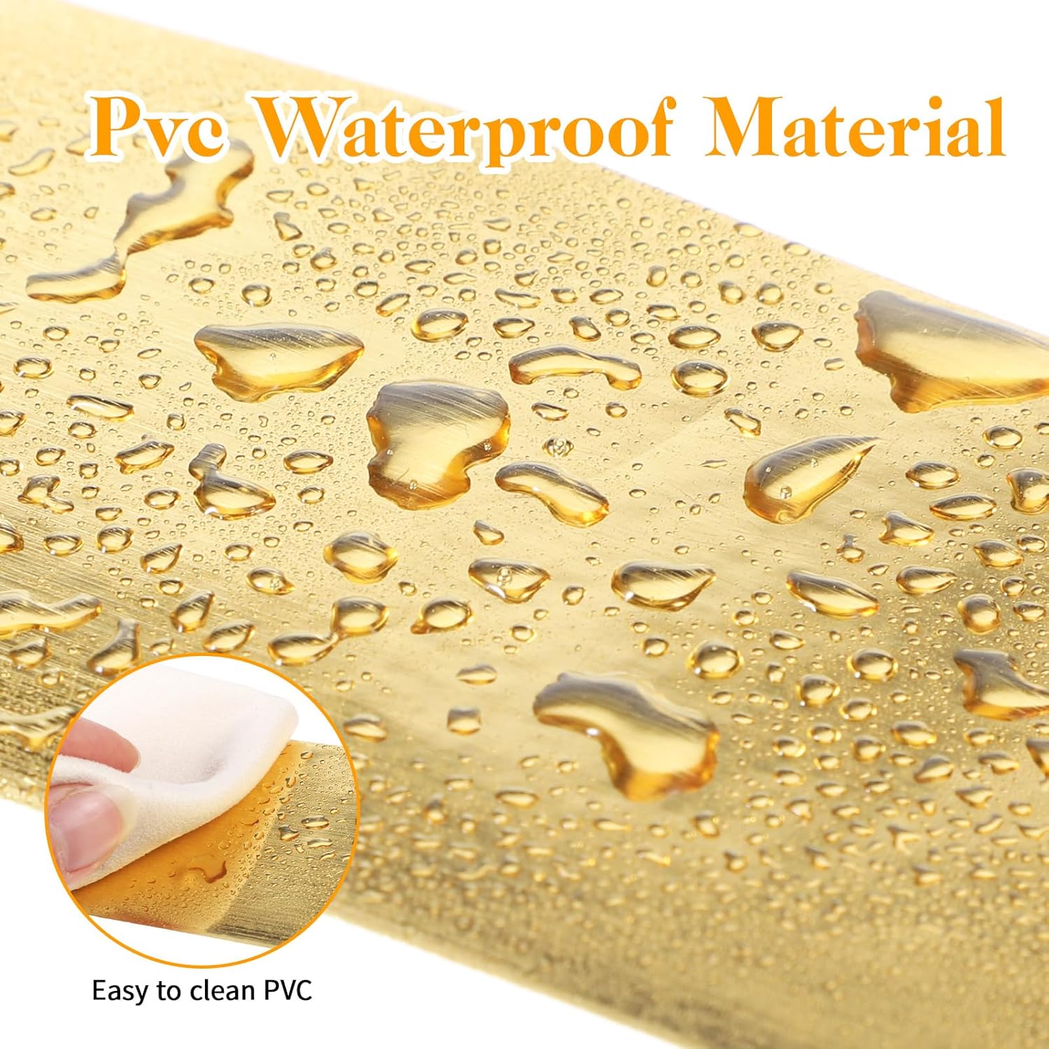 Brushed Gold Peel and Stick Wallpaper Border, 1.97 Inch X 39 Ft Self-Adhesive Mirror Frame Sticker PVC Contact Paper Waterproof Wall Border for Bathroom, Kitchen, Bathroom, Fireplace, Furniture