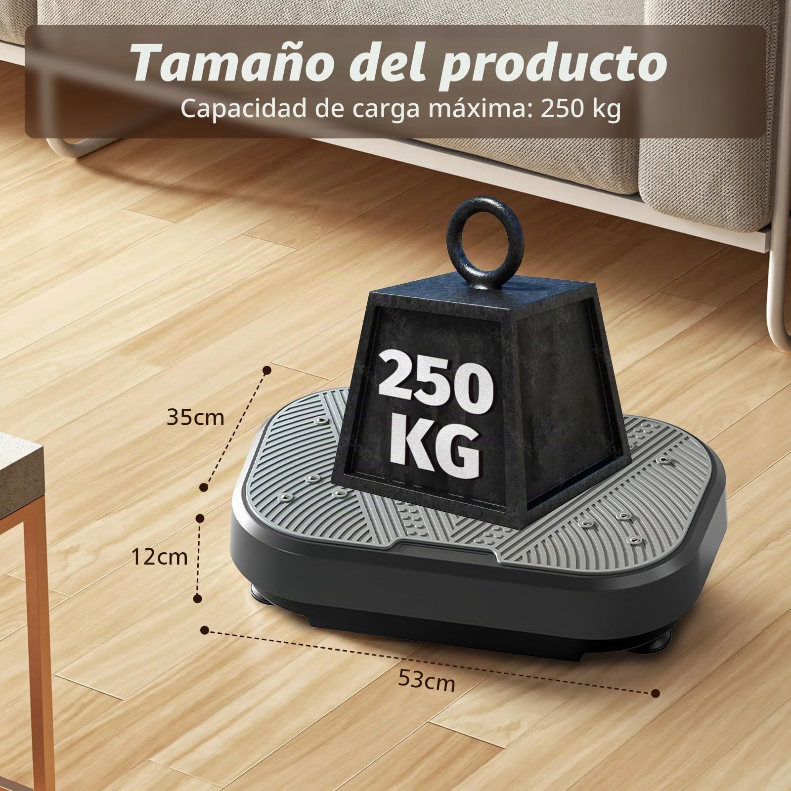 Placa de vibración, Potente Plataforma de vibración, aparatos de Fitness | Para casa, 120 niveles de ajuste de amplitud, 10 modos deportivos, para entrenamiento de cuerpo completo,desarrollo muscular