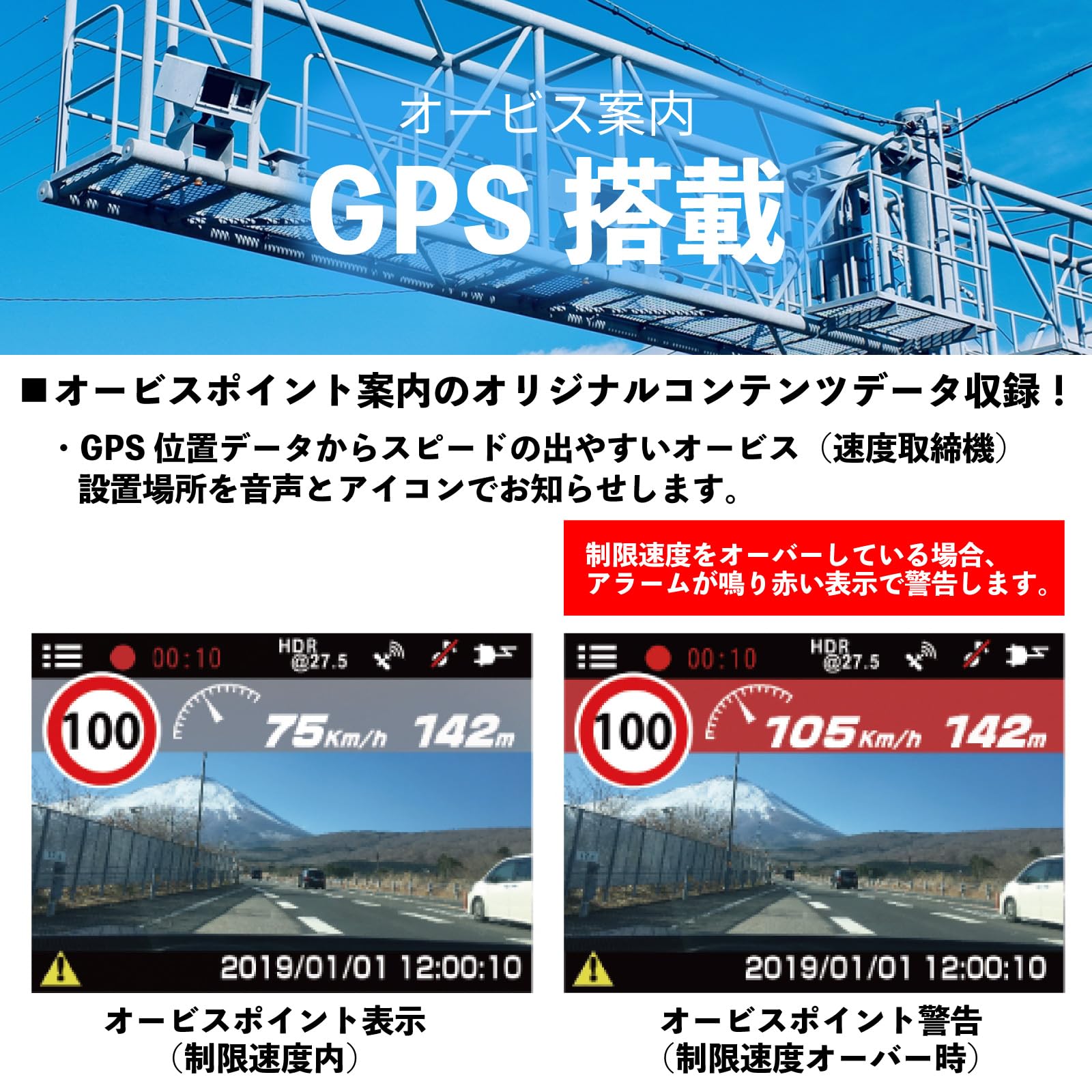 Amazon.co.jp: 日本電機サービス 3カメラ ドライブレコーダー 駐車監視 