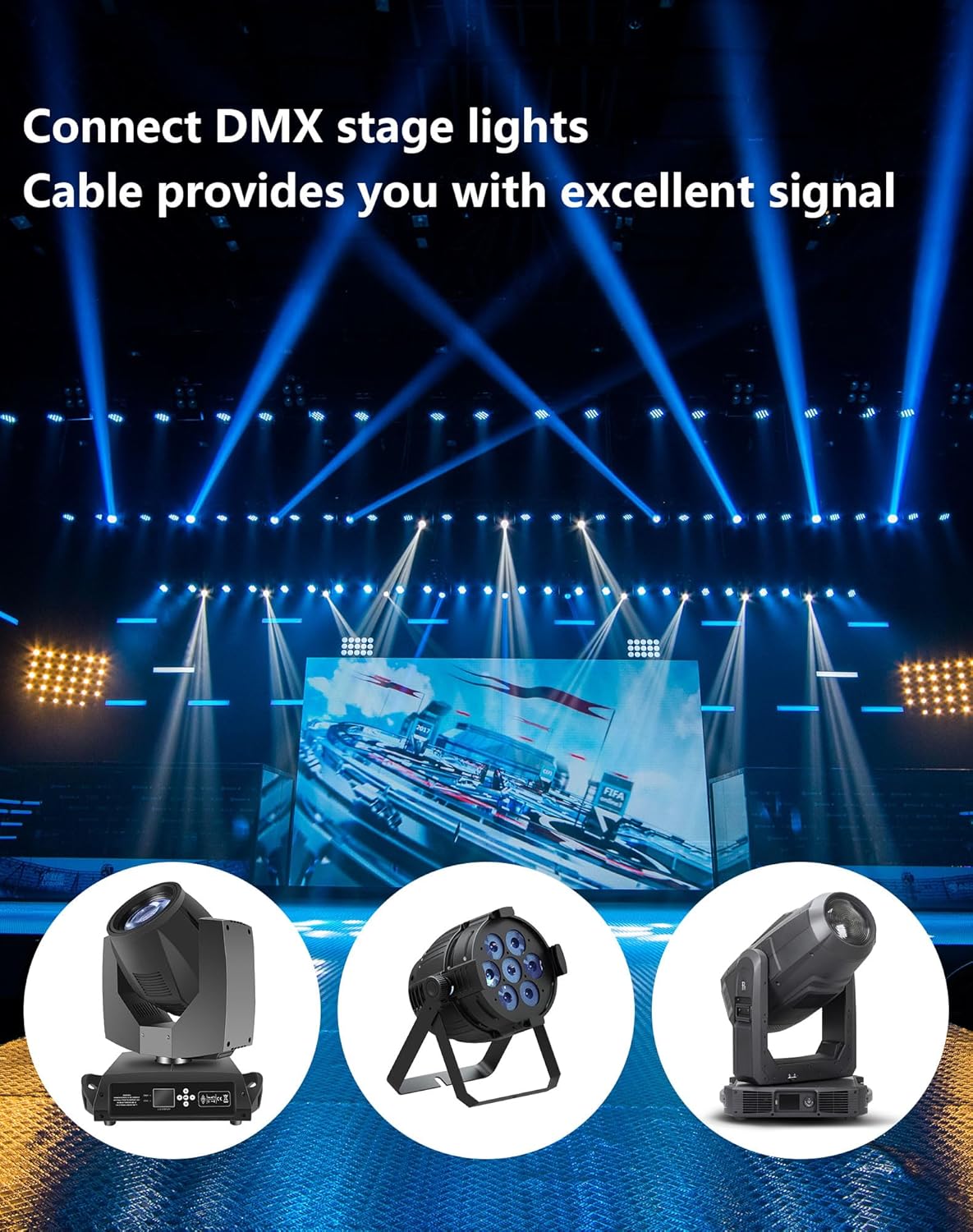 CERRXIAN 2-Channel Multi Snake 3Pin XLR to Ethercon-Compatible CAT5/CAT6/CAT7 Ethernet Breakout for Live Stage Audio, Lighting & DMX512 (1 Pair: Male&Female) - 2.6FT
