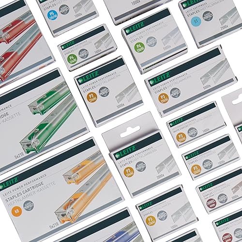 Miniatura 8 de Leitz 55920000 K8 Power Performance - Cartucho de grapadora, capacidad para 40 hojas, acero fuerte, 1050 grapas, longitud 0.315 in