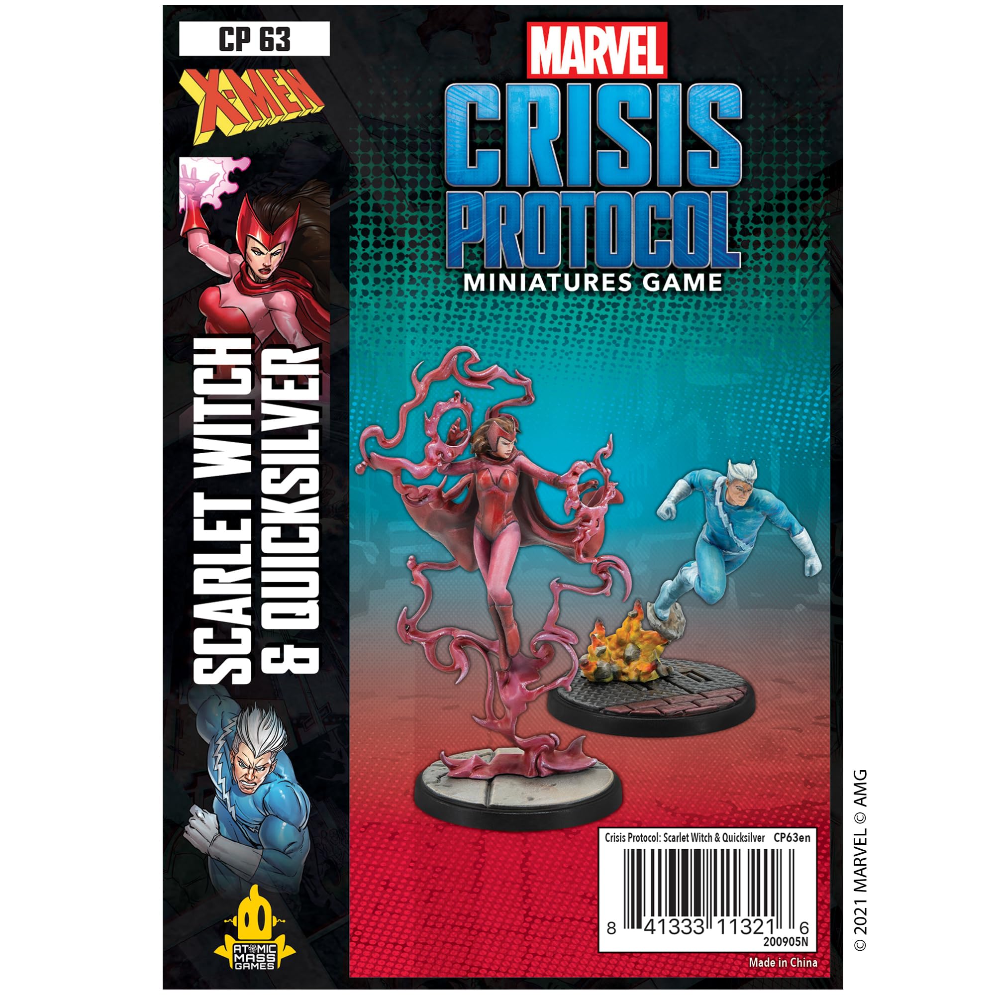 Atomic Mass Games , Marvel Crisis Protocol: Character Pack: Scarlet Witch and Quicksilver: Marvel Crisis Protocol , Miniatures Game , Ages 10+ , 2+ Players , 45 Minutes Playing Time