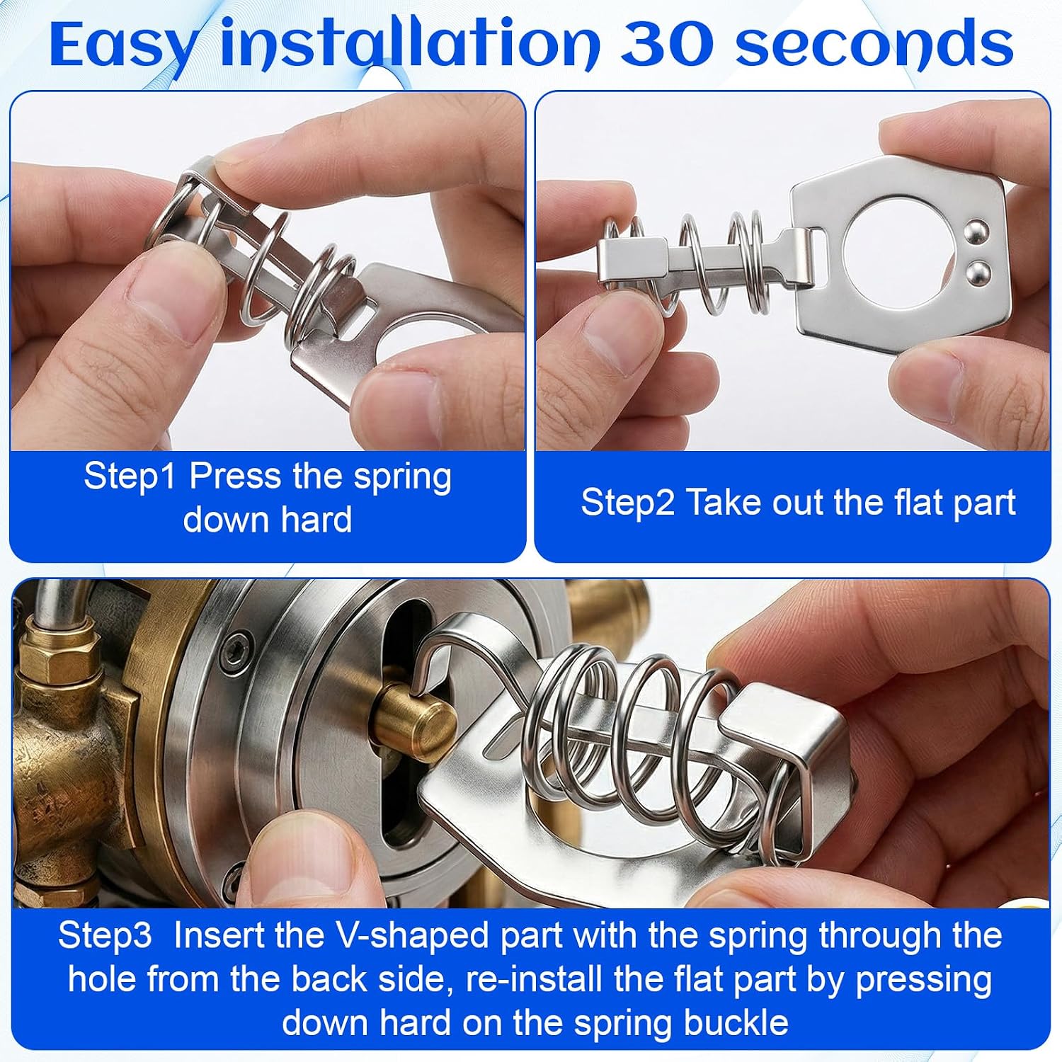 RV Water Heater Door Latch, 2Pcs Stainless Steel Twist Cam Lock