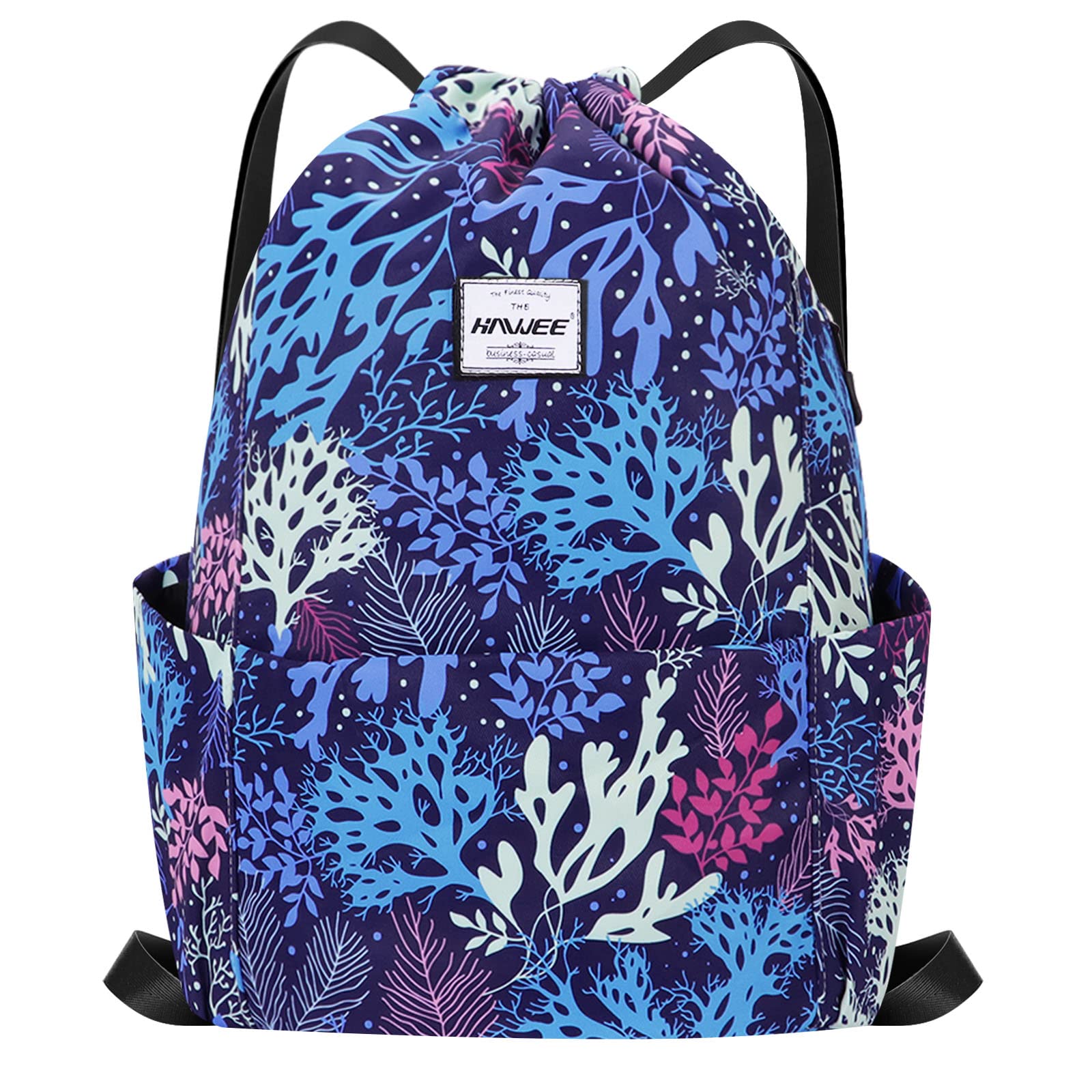 Impermeable Casual Mochila con Cordón Grande Deporte Bolso de Gimnasia Mochila de Cuerda Unisex para Mujer Hombre Vida Cotidiana Aire Libre Yoga Escuela Playa Nadar — view 12